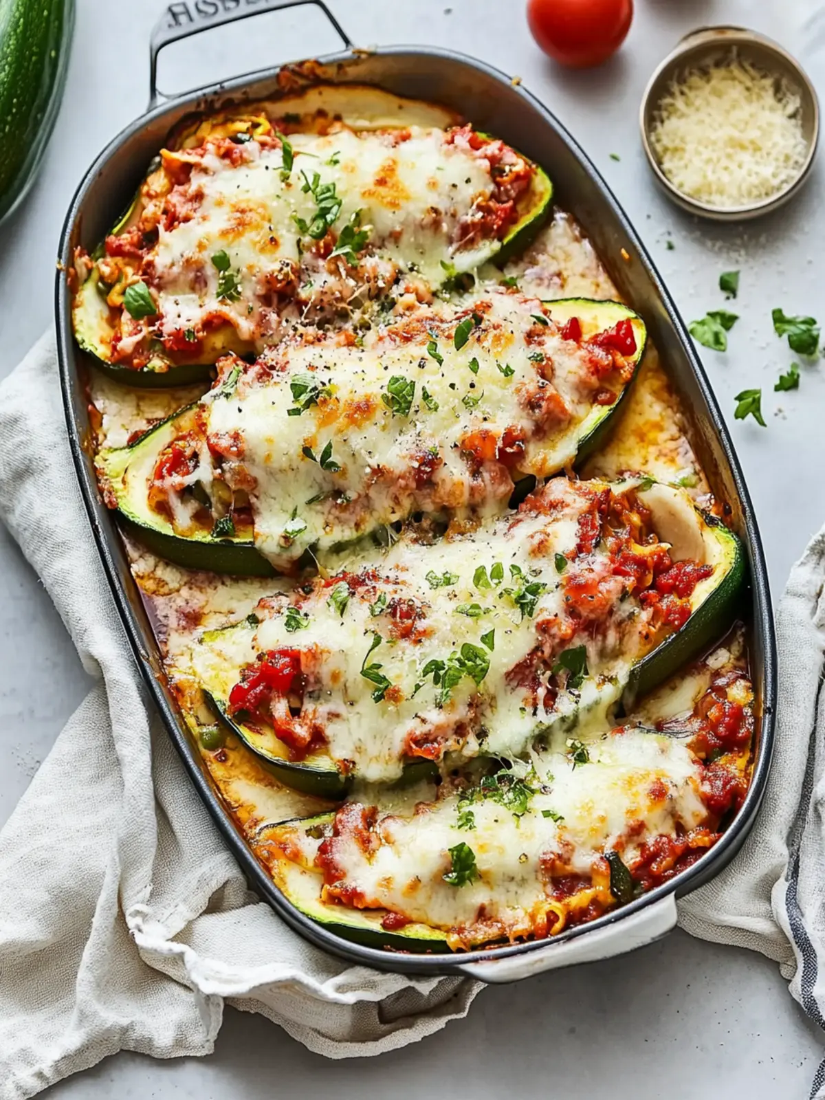 Delicious Lasagna Stuffed Zucchini Boats for a Healthy Twist 5 Lasagna Stuffed Zucchini Boats