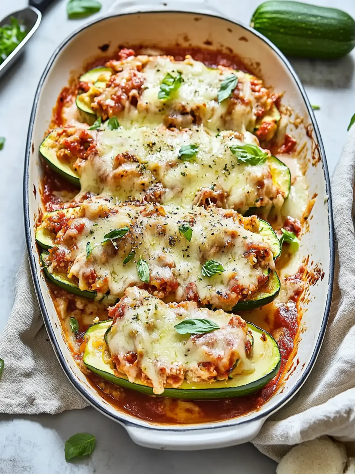 Healthy Lasagna Stuffed Zucchini Boats for Cozy Nights 2 Lasagna Stuffed Zucchini Boats