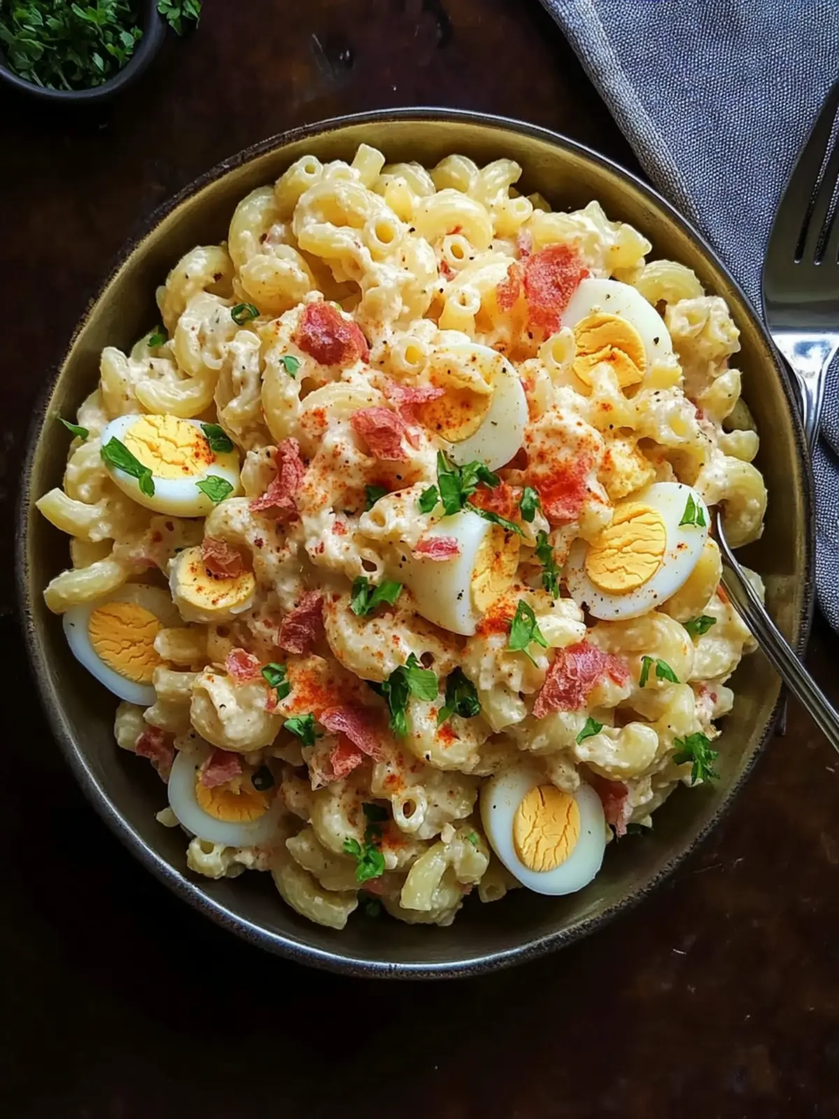 Deviled Egg Macaroni Pasta Salad