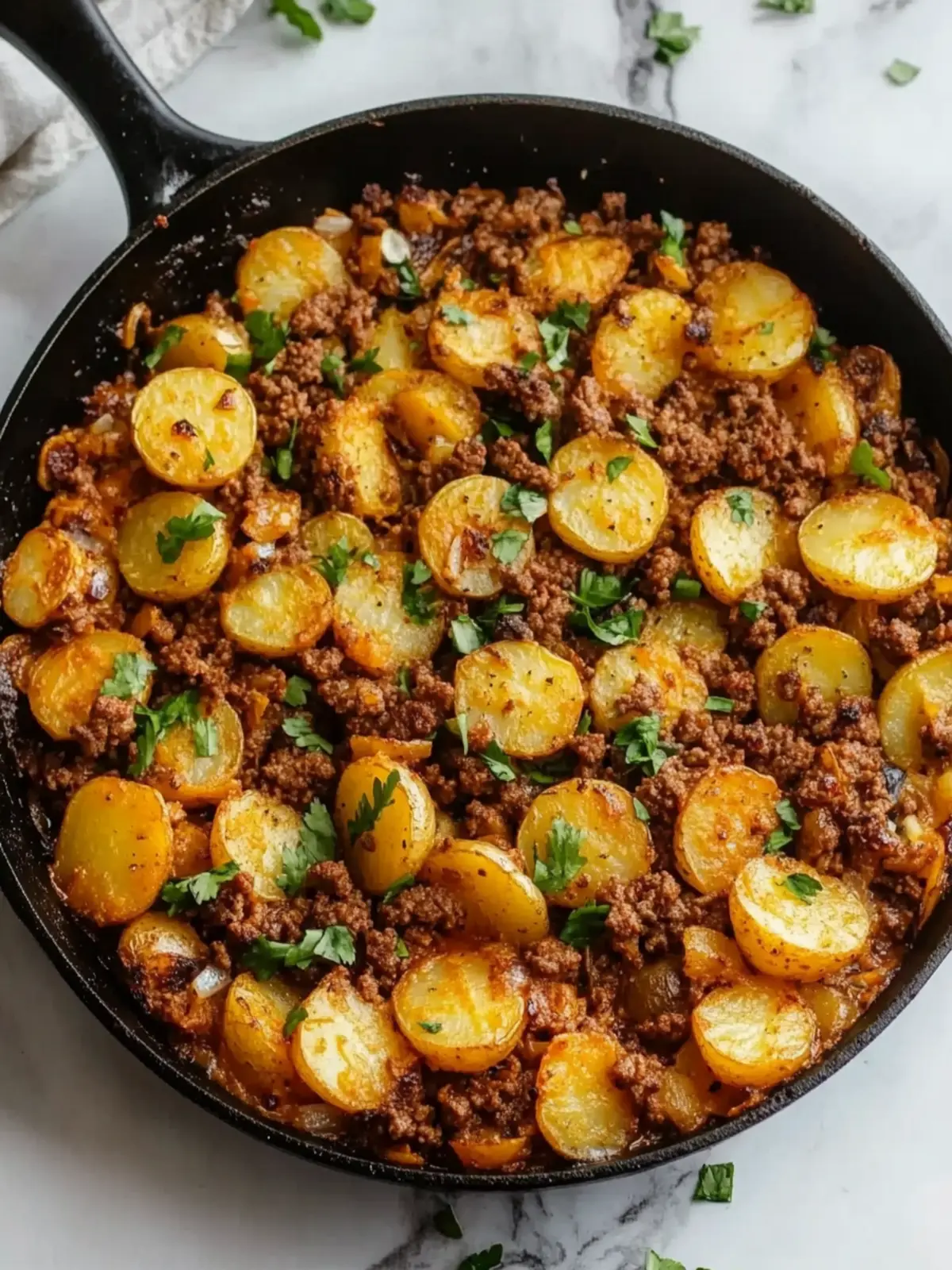 Loaded Ground Beef and Potatoes Skillet: Easy Comfort Food Delight 5 Loaded Ground Beef and Potatoes Skillet