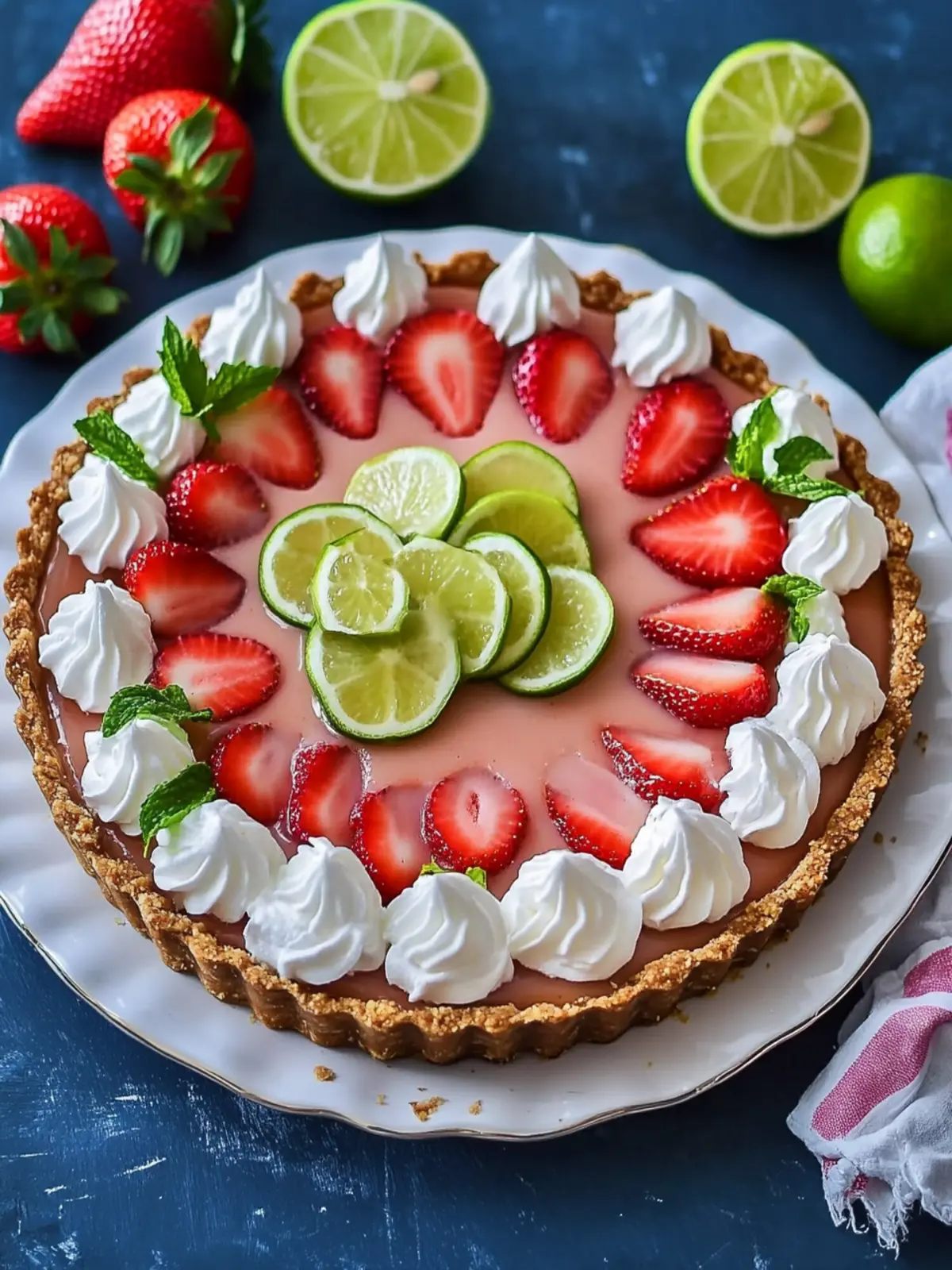 Strawberry Key Lime Pie