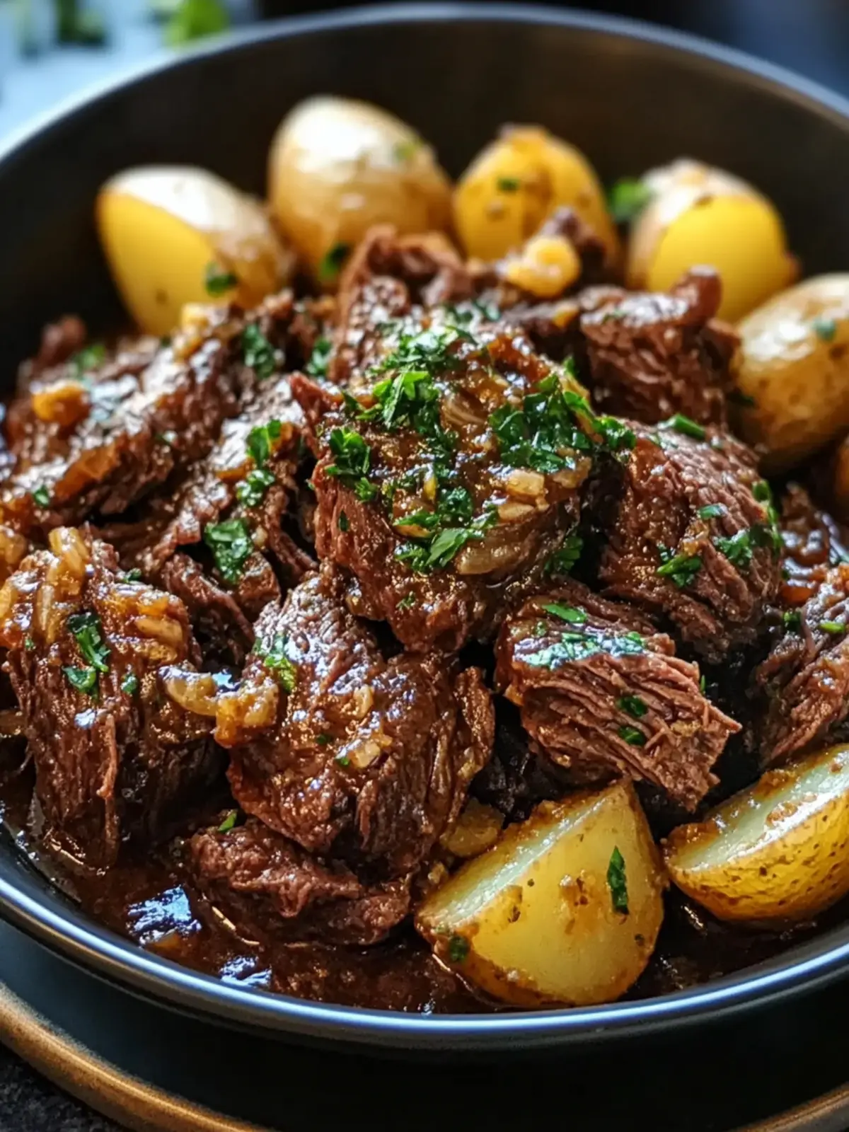 Savory Slow Cooker Garlic Butter Beef with Potatoes Delight 3 Slow Cooker Garlic Butter Beef with Potatoes