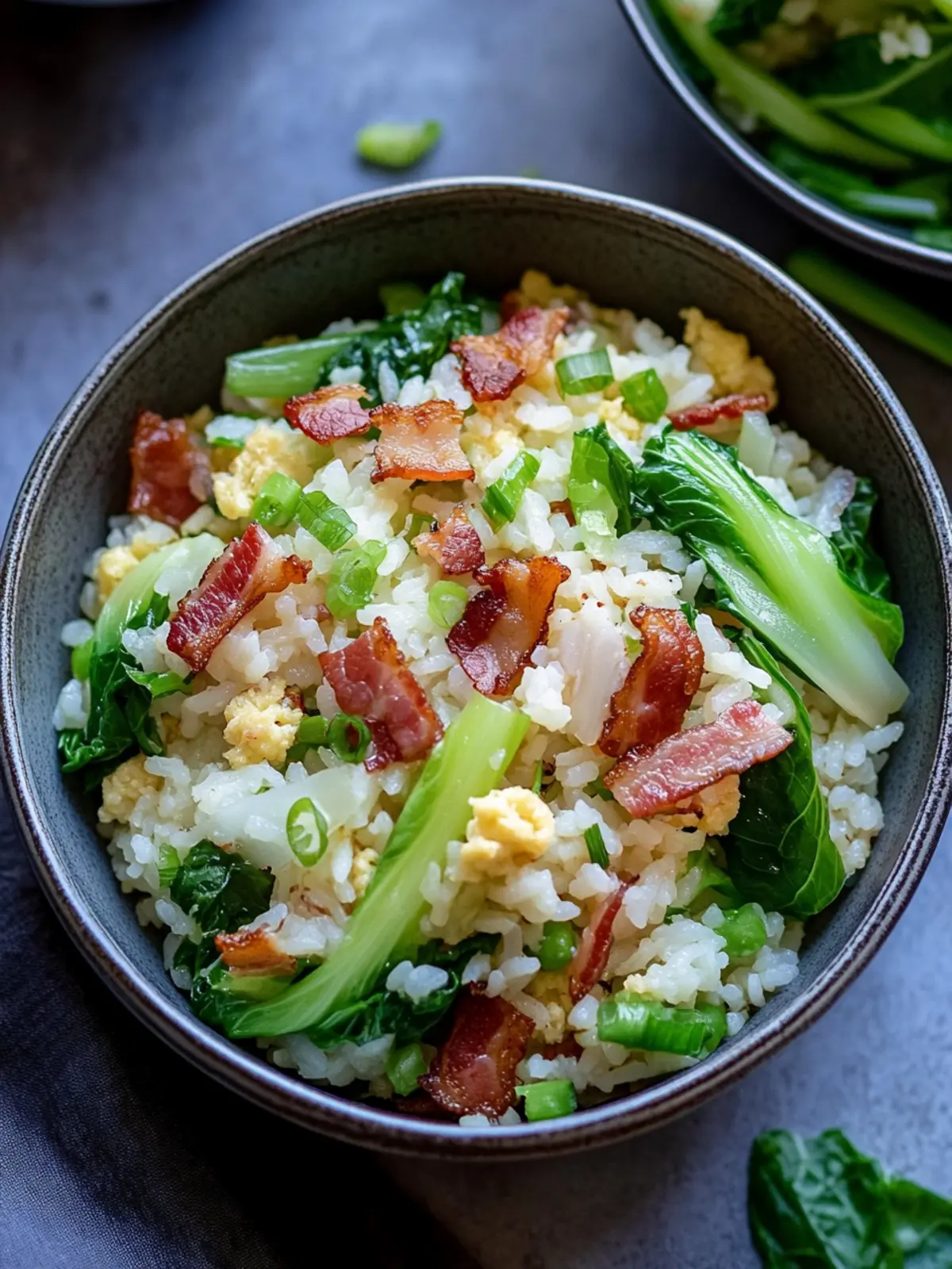 Bok Choy Fried Rice with Bacon: A Flavorful Shanghai Classic 2 Bok Choy Fried Rice with Bacon
