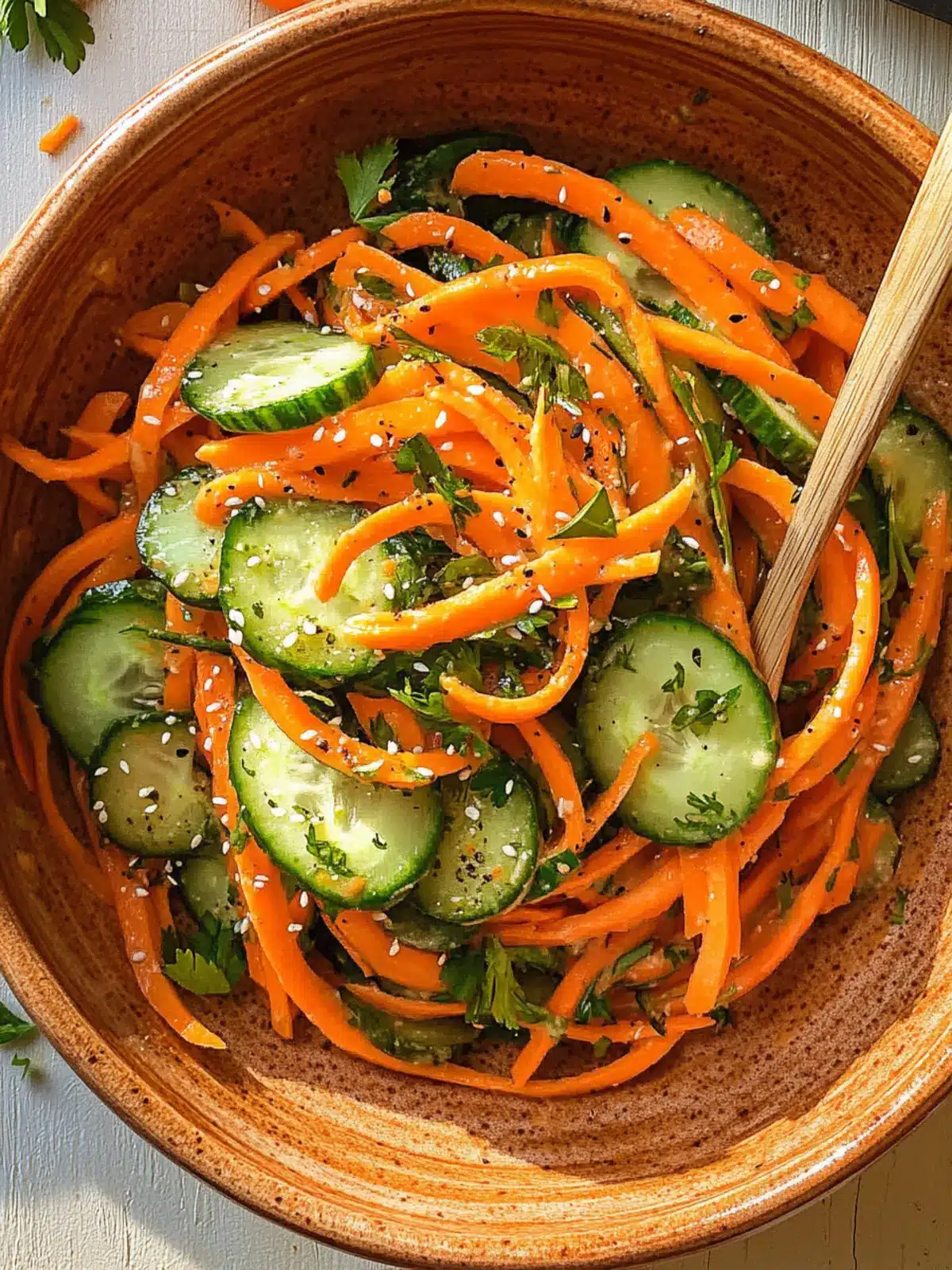 Crispy Cucumber Carrot Salad with Spicy Gochugaru Twist 5 Cucumber Carrot Salad