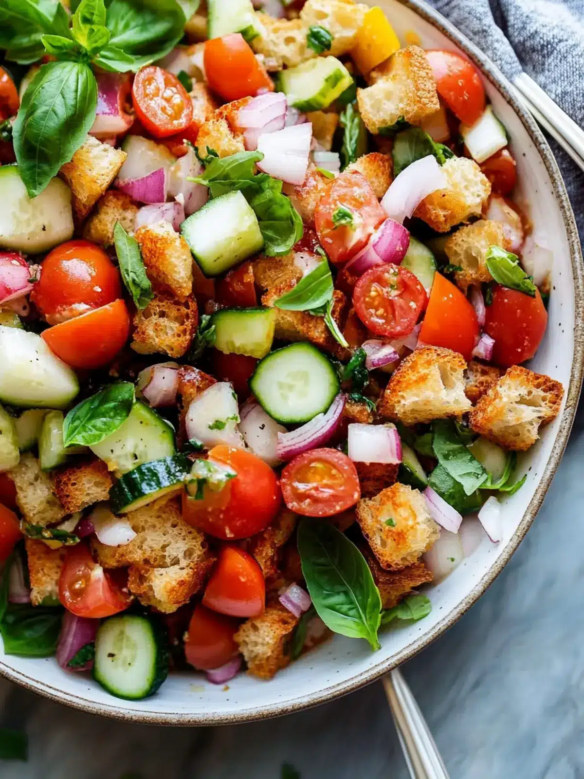 Layered Panzanella: The Ultimate Summer Salad Delight 2 Layered Panzanella