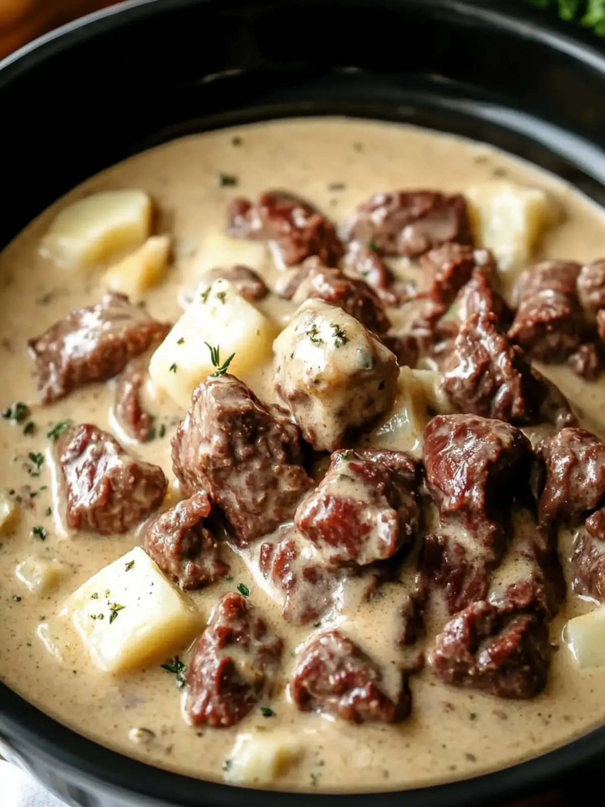 Slow Cooker Creamy Beef and Mushroom Tips for Cozy Nights 4 Slow Cooker Creamy Beef and Mushroom Tips