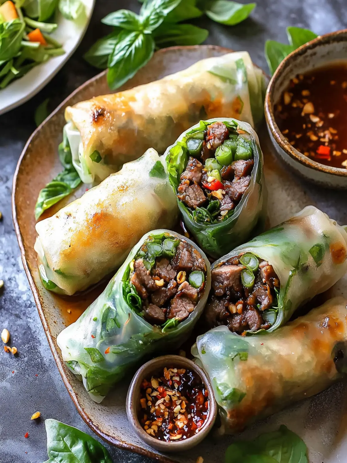 Satisfy Cravings Fast: 20 Minute Thai Basil Beef Rolls 2 20 Minute Thai Basil Beef Rolls.