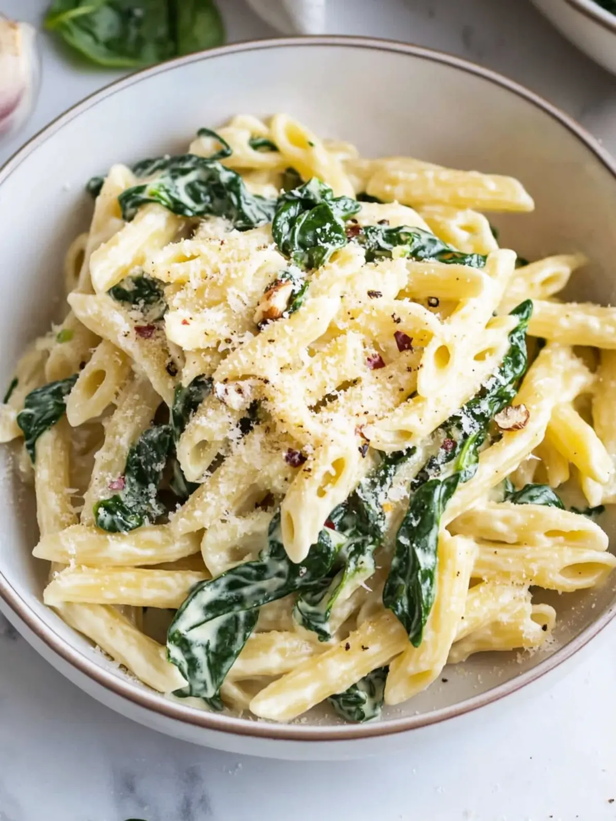 Creamy Pasta with Spinach in Under 15 Minutes Flat! 3 Pasta with Spinach