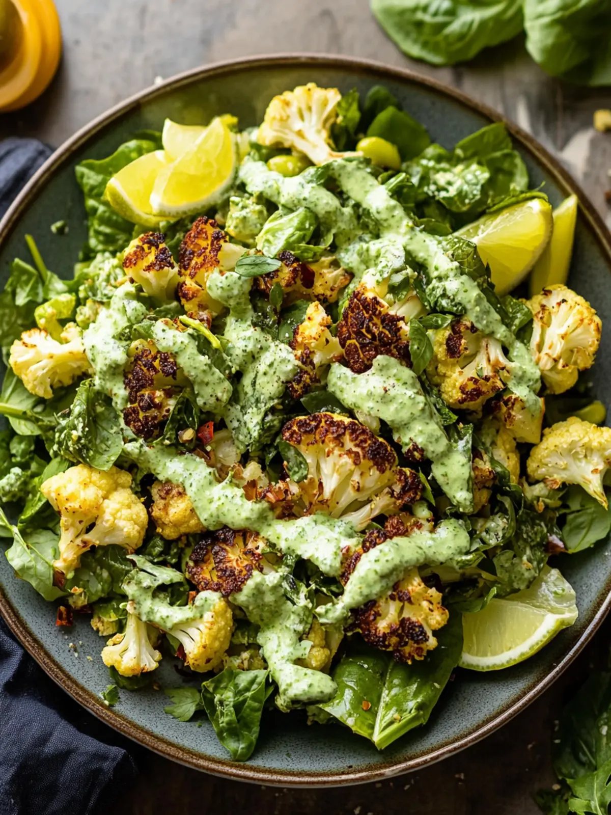 Roasted Cauliflower Green Goddess Salad for a Vibrant Feast 3 Roasted Cauliflower Green Goddess Salad