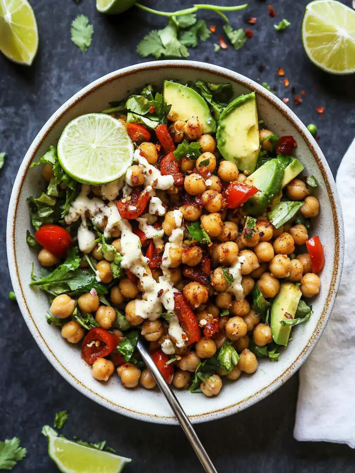 Crispy Chili Lime Chickpea Salad for a Zesty Weeknight Dinner 4 Crispy Chili Lime Chickpea Salad