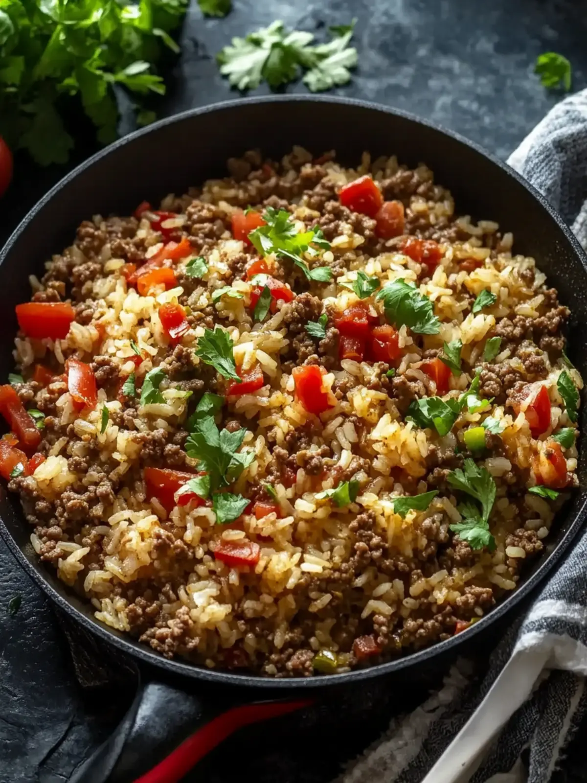 Quick and Easy Ground Beef and Rice Skillet Your Family Will Love 2 Easy Ground Beef and Rice Skillet