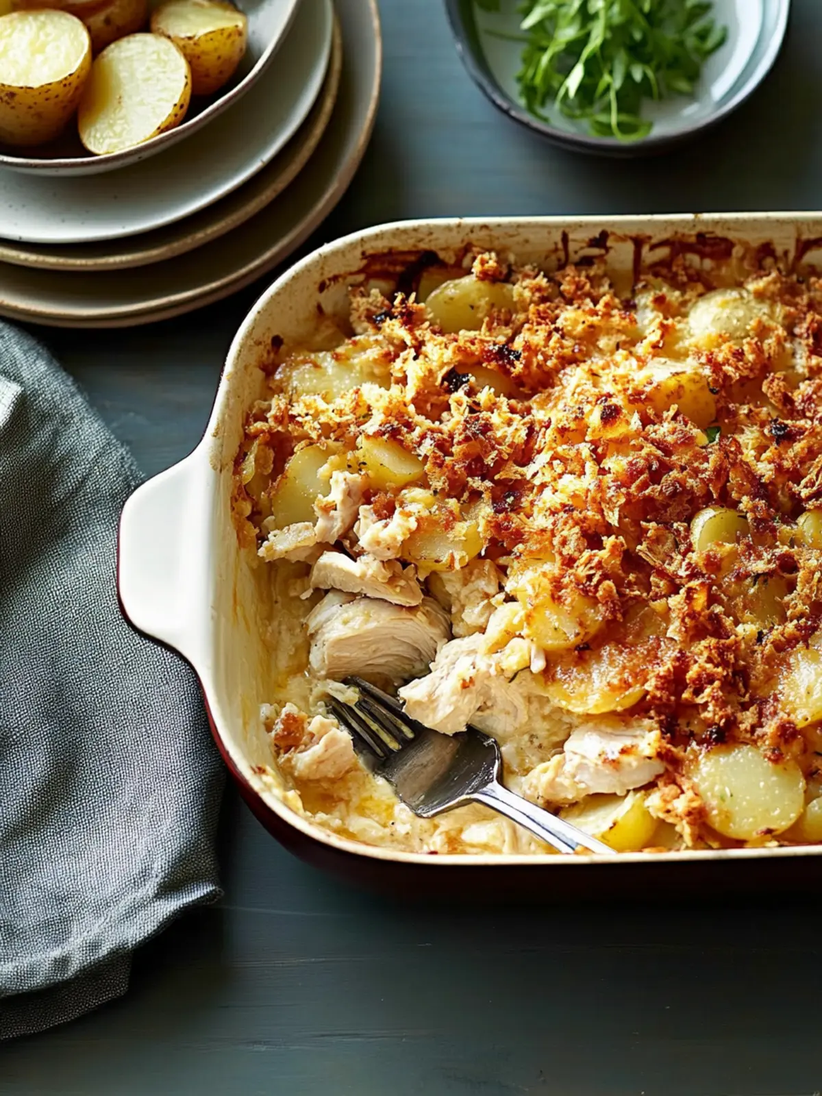 Smoky Cheesy Chicken-Potato Casserole for Cozy Nights 2 Smoky Cheesy Chicken-Potato Casserole