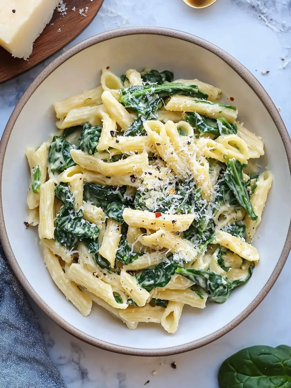 Creamy Pasta with Spinach in Under 15 Minutes Flat! 4 Pasta with Spinach