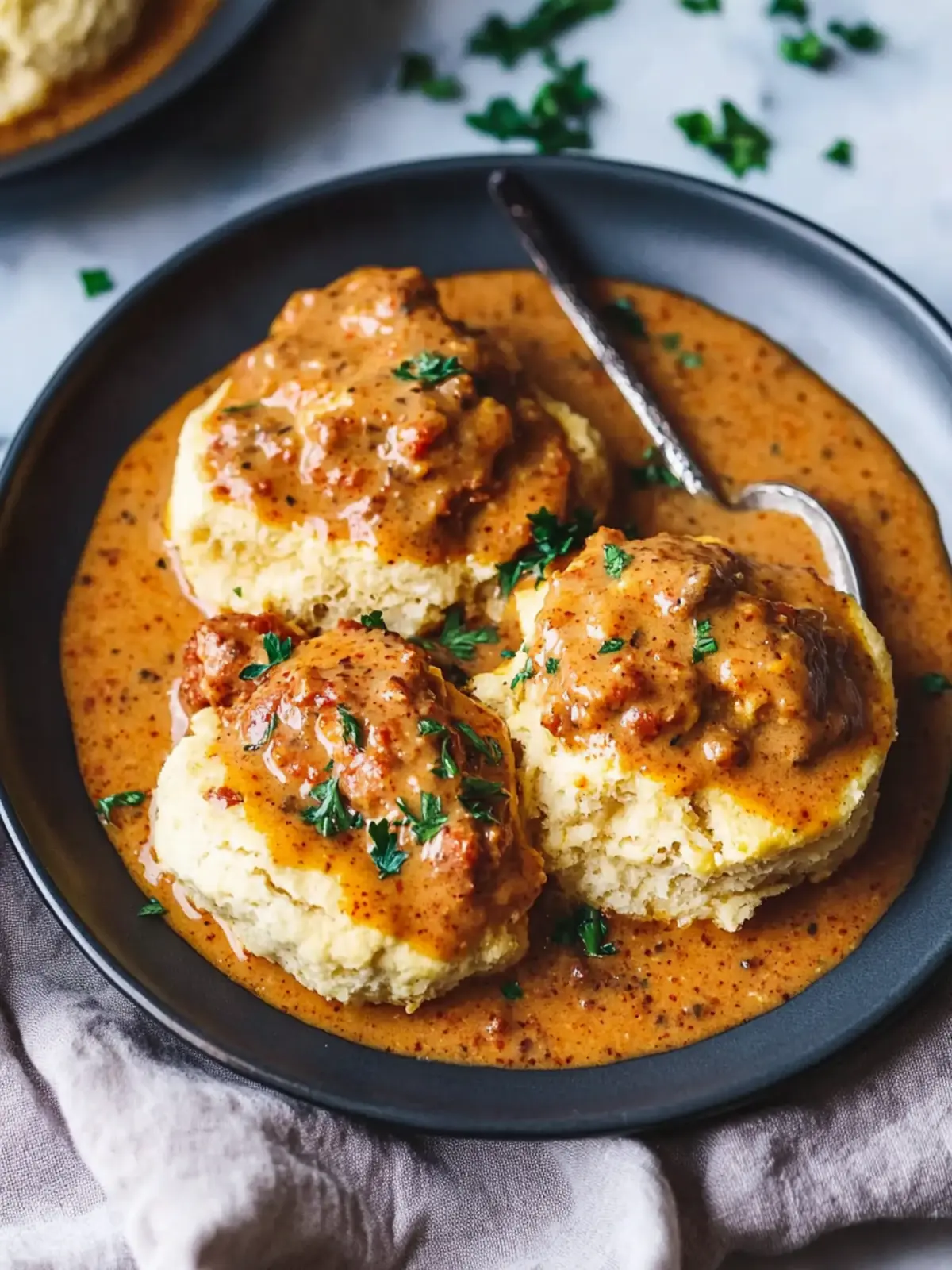 Savor Comfort: Easy Biscuits and Chorizo Gravy in 30 Minutes 4 Biscuits and Chorizo Gravy