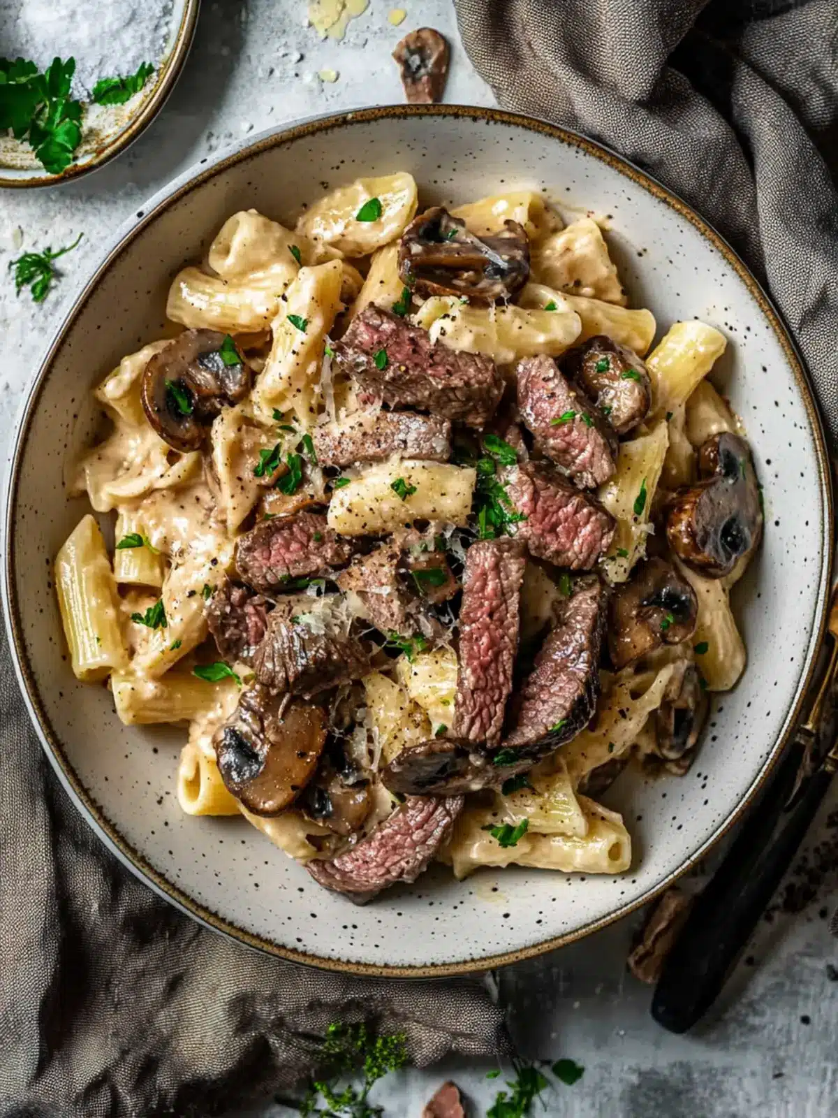 Creamy Steak and Mushroom Pasta for a Cozy Dinner Night 4 Creamy Steak and Mushroom Pasta