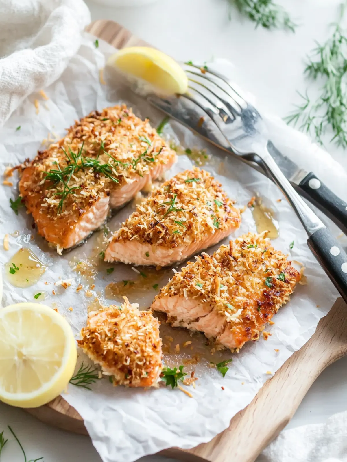 Coconut Crusted Salmon: Quick, Crispy Delight for Dinner 4 Coconut Crusted Salmon