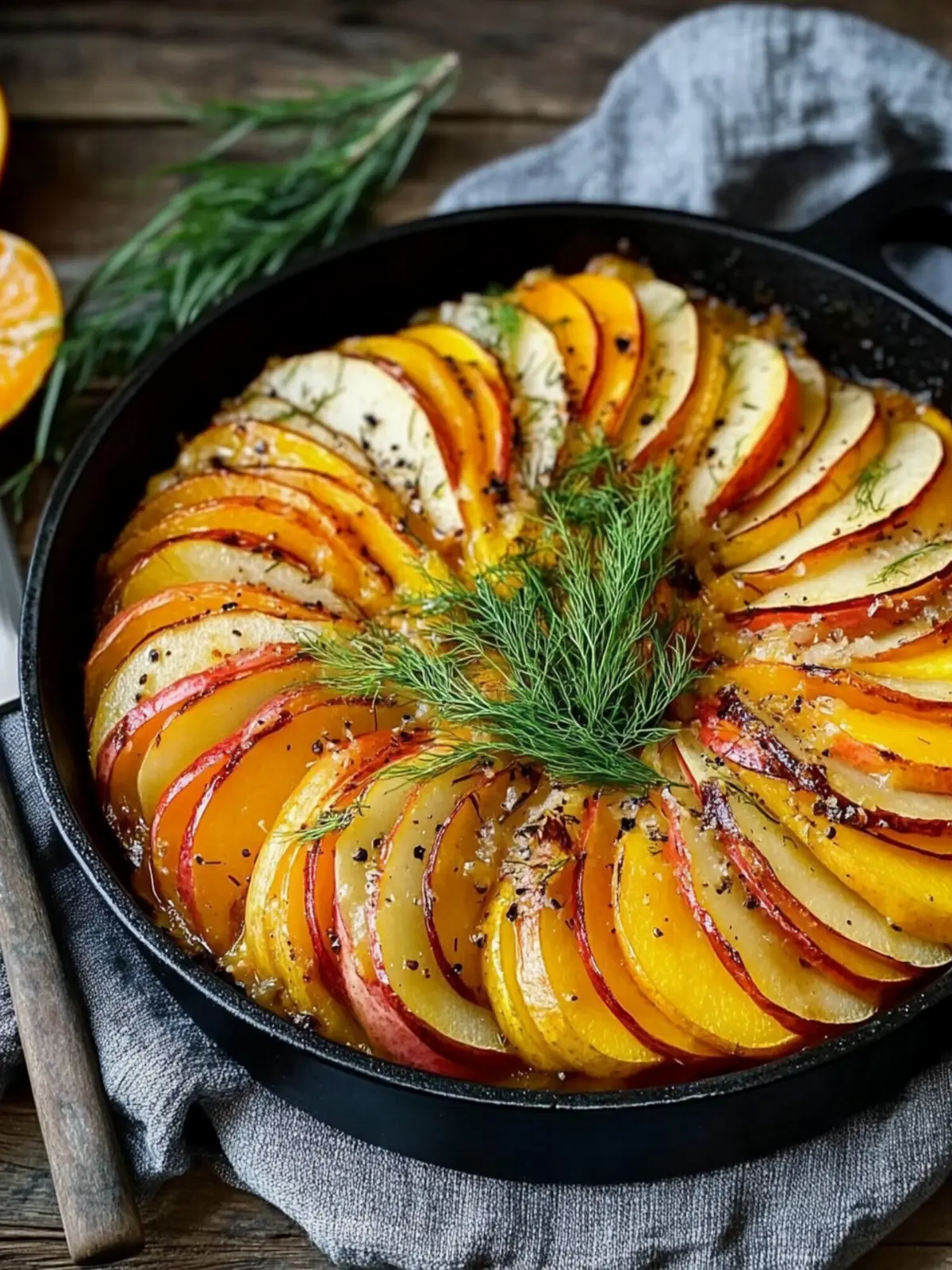 Delicious Butternut Squash and Apple Tian with Fennel Bliss 4 Butternut Squash and Apple Tian with Fennel and Orange