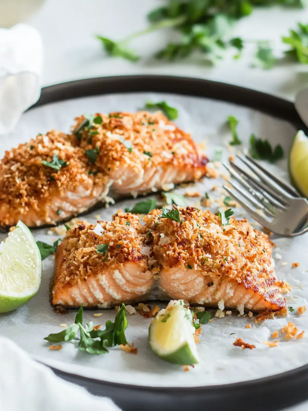 Coconut Crusted Salmon: Quick, Crispy Delight for Dinner 2 Coconut Crusted Salmon