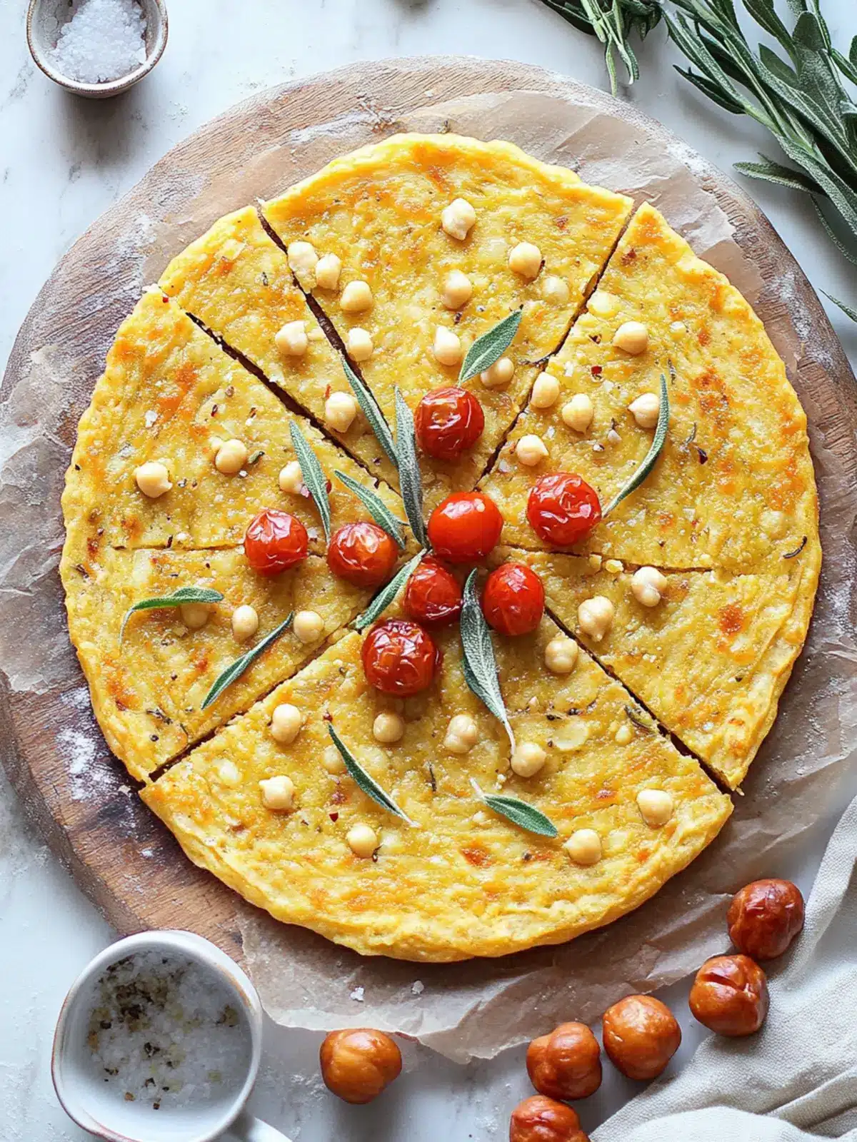 Italian Farinata Chickpea Flatbread
