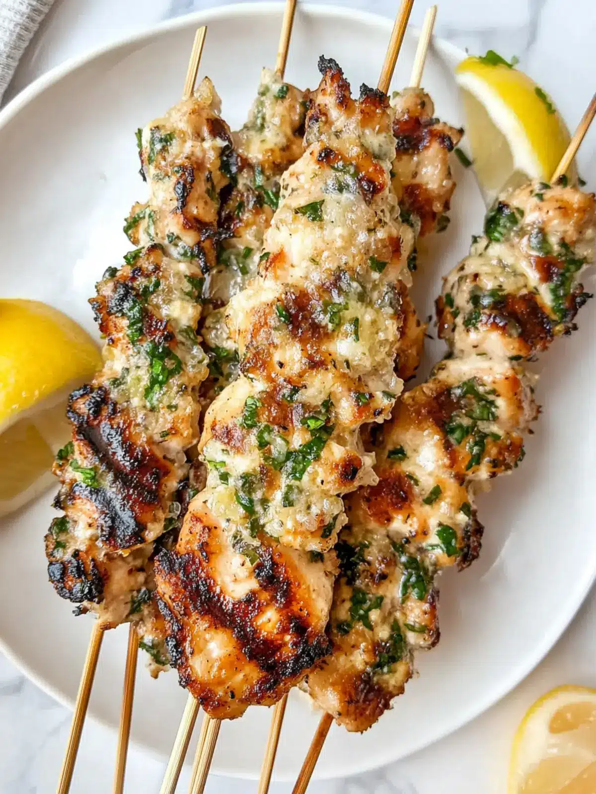 Savor Garlic Parmesan Chicken Skewers for Easy Home Grilling 4 Garlic Parmesan Chicken Skewers