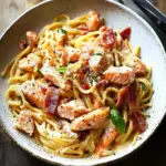 Creamy Salmon Pasta with Bacon in Just 25 Minutes 8 Creamy Salmon Pasta with Bacon