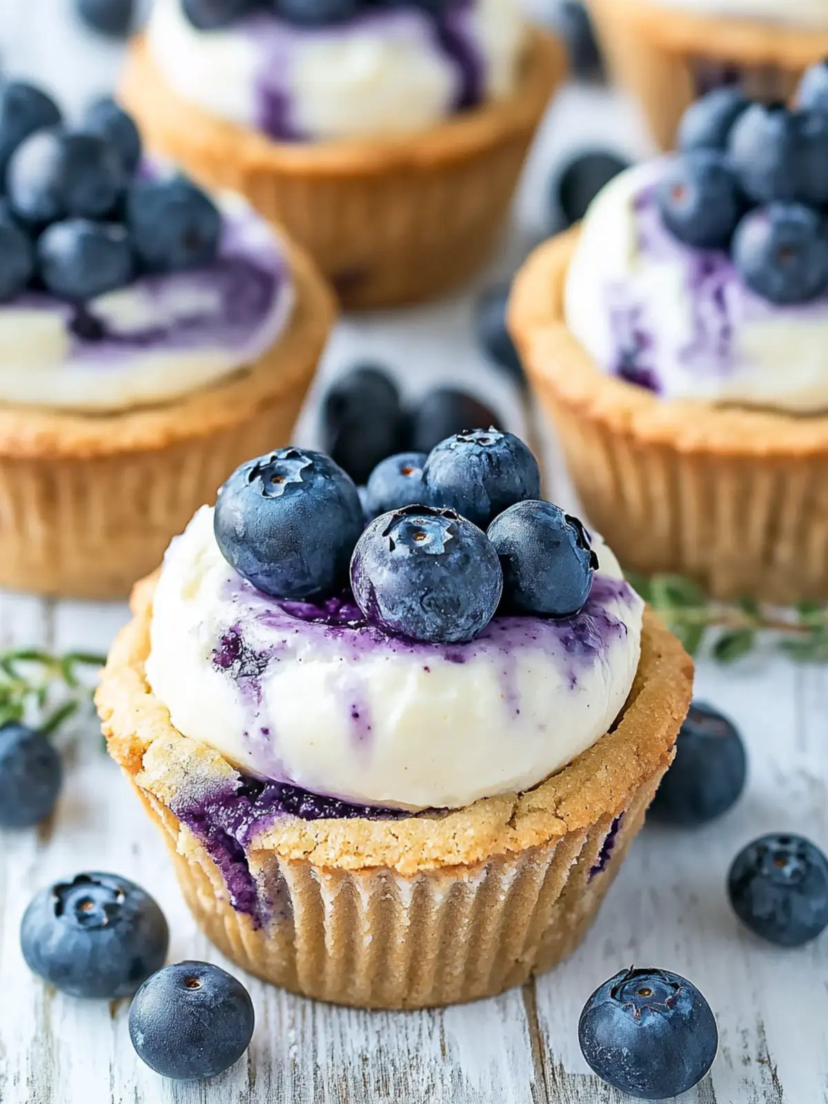 Blueberry Cheesecake Cookie Cups