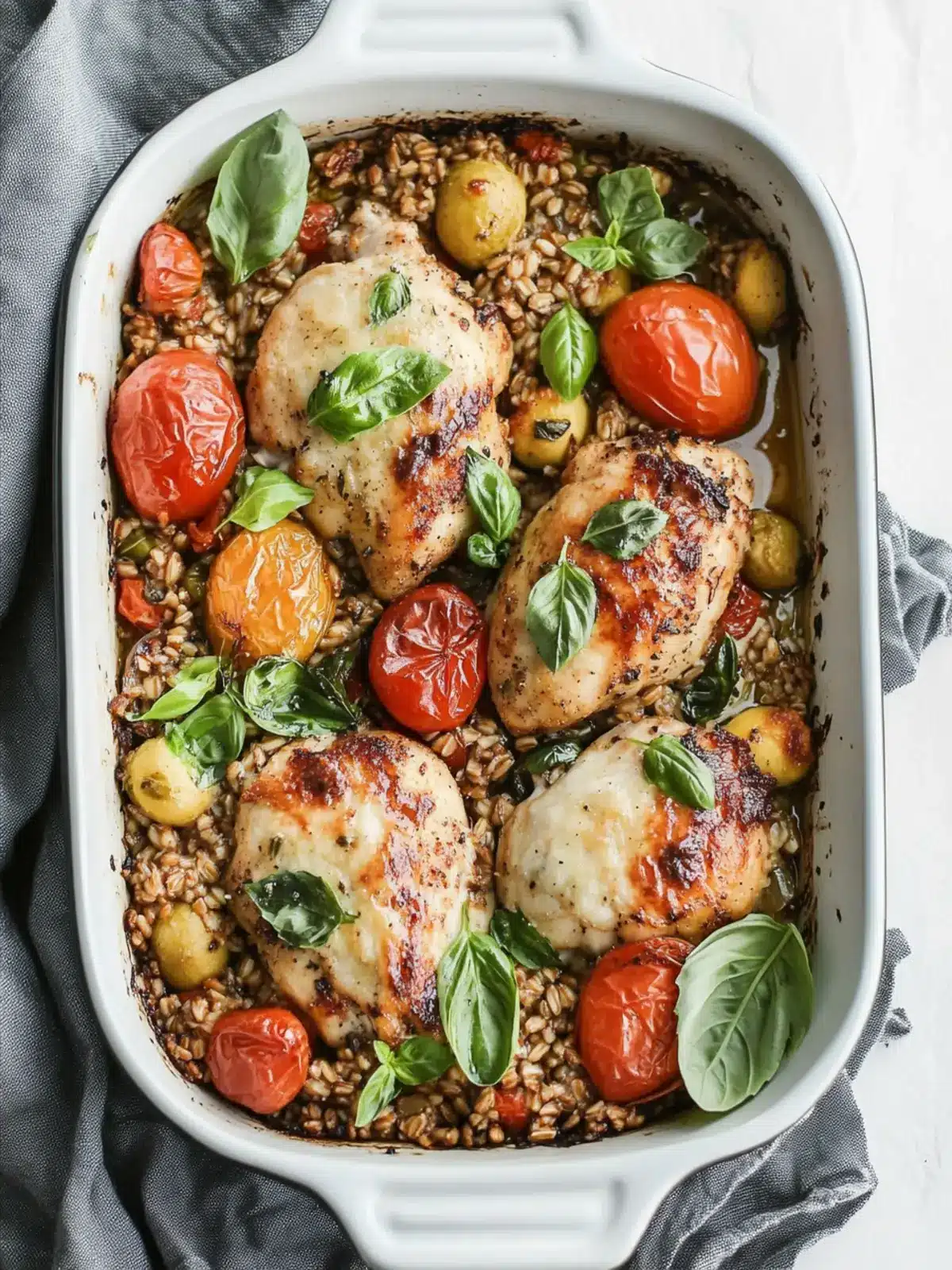Mediterranean Chicken and Farro Bake: A Summer Flavor Boost 2 Mediterranean Chicken and Farro Bake