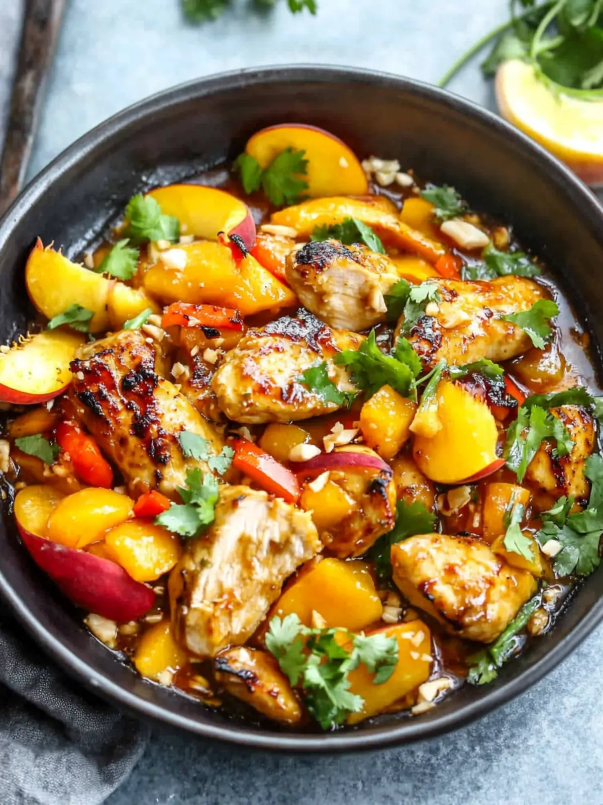 Sweet and Spicy Thai Peach Chicken in Just 30 Minutes 3 Thai Peach Chicken