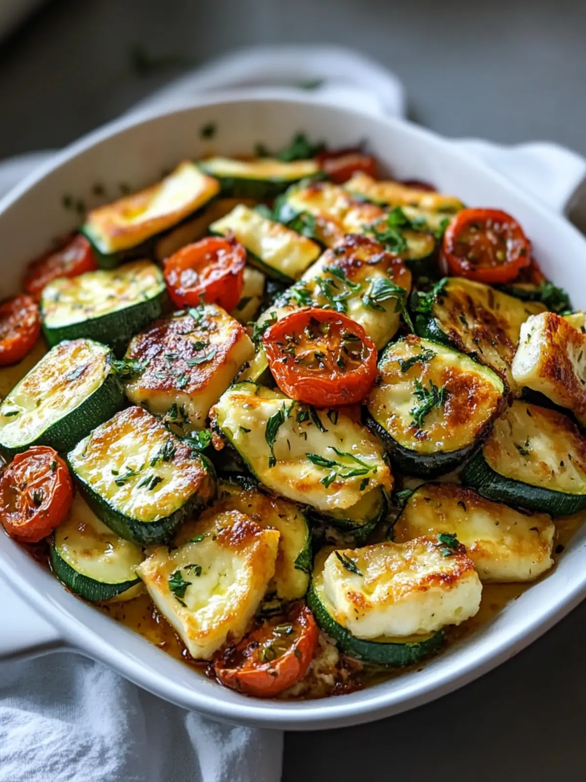 Savory Mediterranean Zucchini and Halloumi Bake You'll Love 3 Savory Mediterranean Zucchini and Halloumi Bake