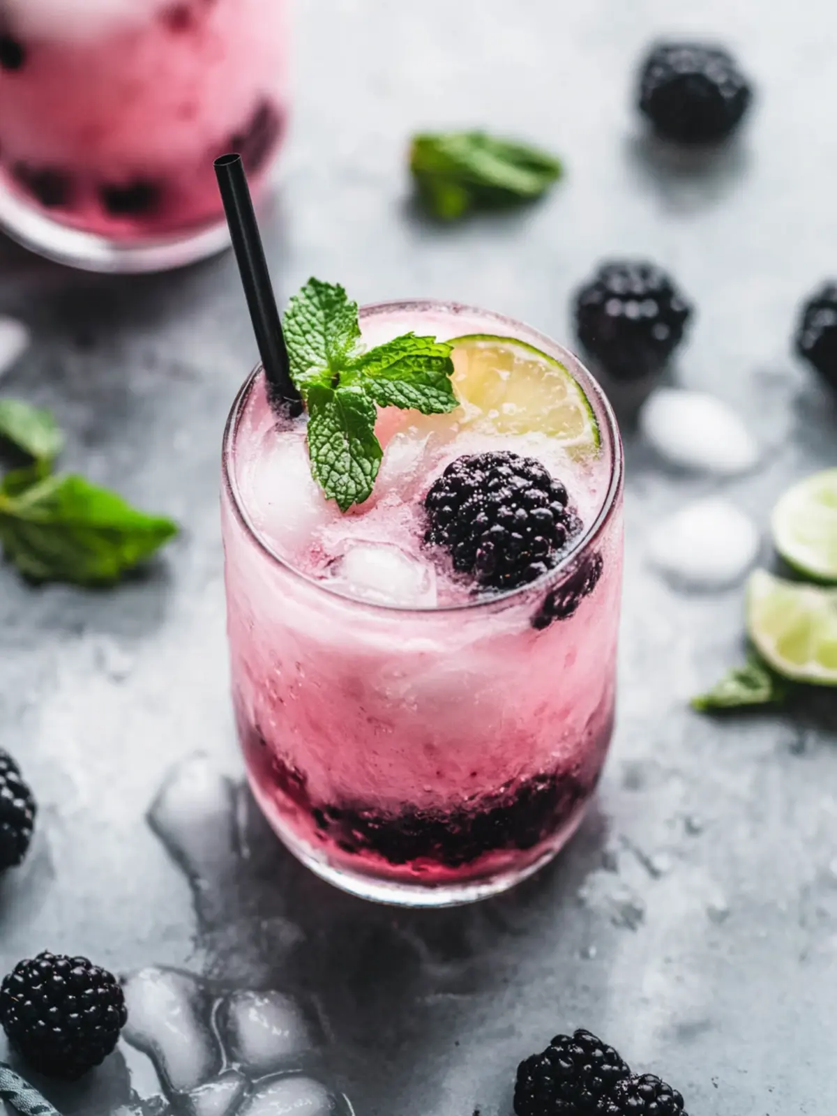 Creamy Blackberry Coconut Mojito