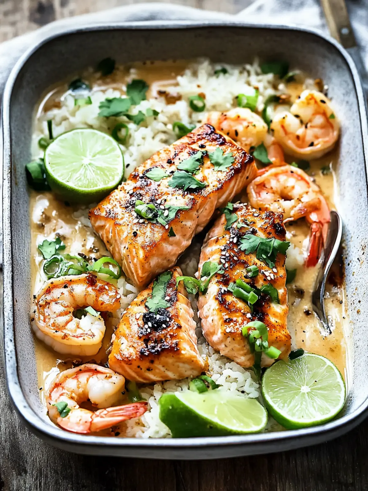Coconut Miso Salmon with Shrimp in 30 Minutes Flat 2 Coconut Miso Salmon with Shrimp