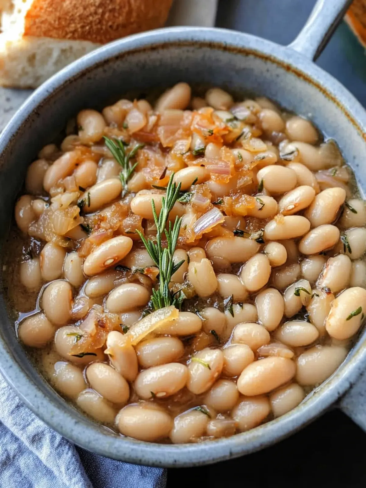 Caramelized Onion White Beans with Rosemary and Balsamic Bliss 4 Caramelized Onion White Beans with Rosemary and Balsamic