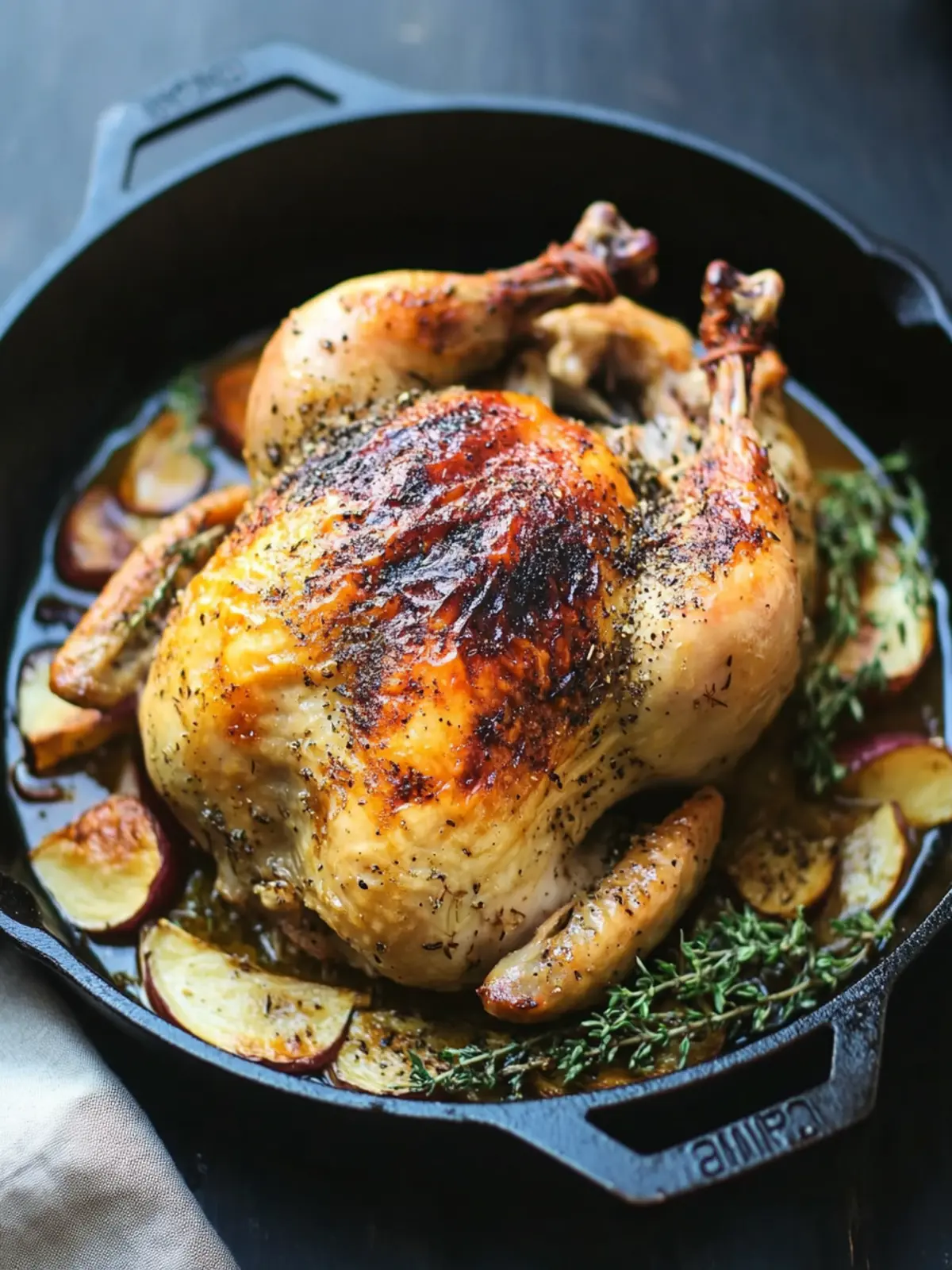 Savory Easy Cast Iron Whole Roasted Chicken for Dinner Bliss 5 Easy Cast Iron Whole Roasted Chicken