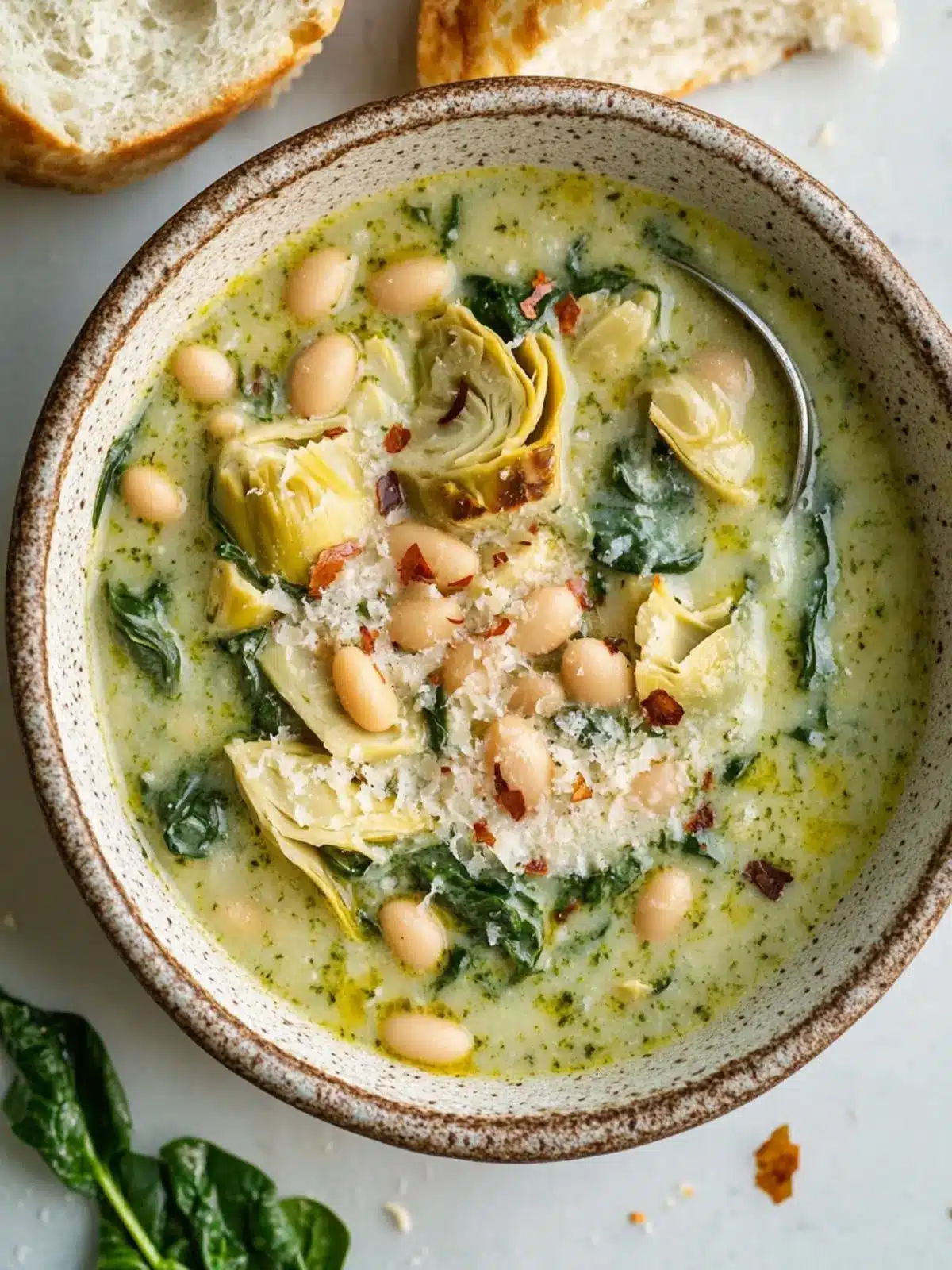 Creamy Spinach Artichoke White Bean Soup Your New Cozy Favorite 4 Spinach Artichoke White Bean Soup