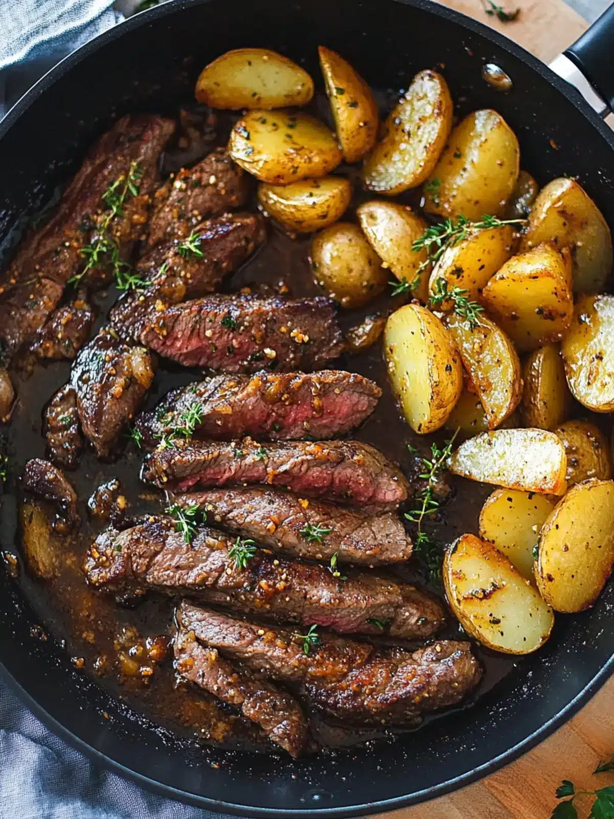Savor Garlic Butter Steak and Potatoes Skillet in 30 Minutes 5 Garlic Butter Steak and Potatoes Skillet