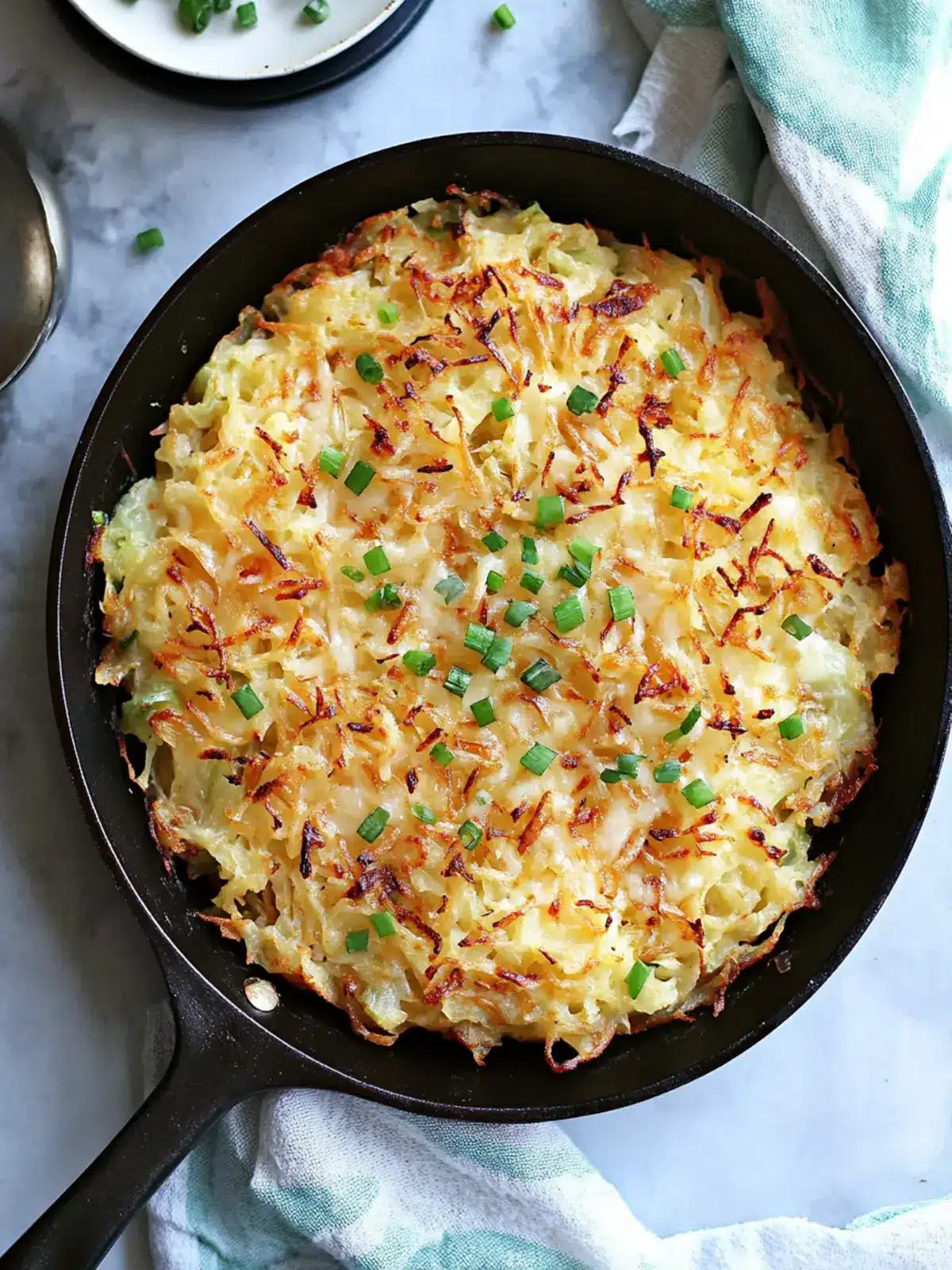 Irish Cheddar & Cabbage Hash Brown Skillet
