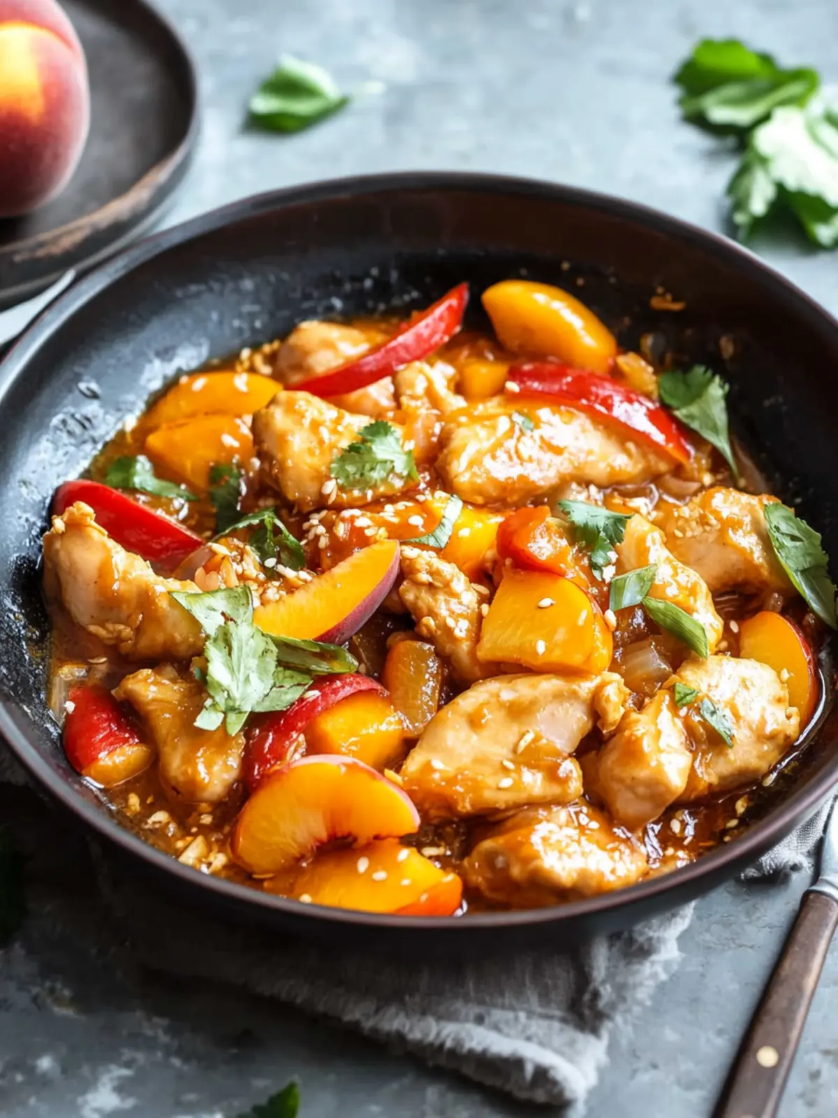 Sweet and Spicy Thai Peach Chicken in Just 30 Minutes 4 Thai Peach Chicken