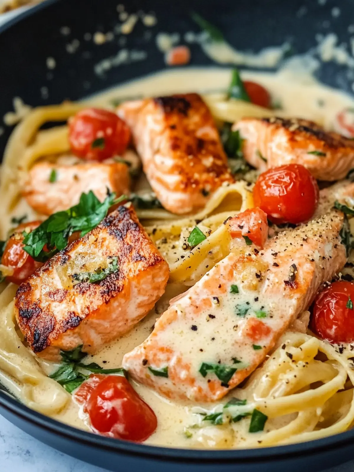 Healthy & Creamy Tuscan Salmon Pasta Made Guilt-Free and Delicious 5 Healthy & Creamy Tuscan Salmon Pasta