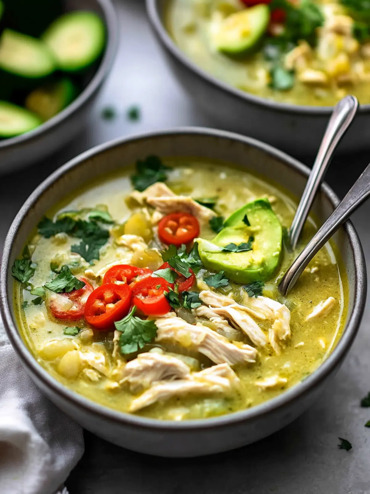 Cozy Up with Green Enchiladas Chicken Soup – Low-Carb Delight 3 Green Enchiladas Chicken Soup