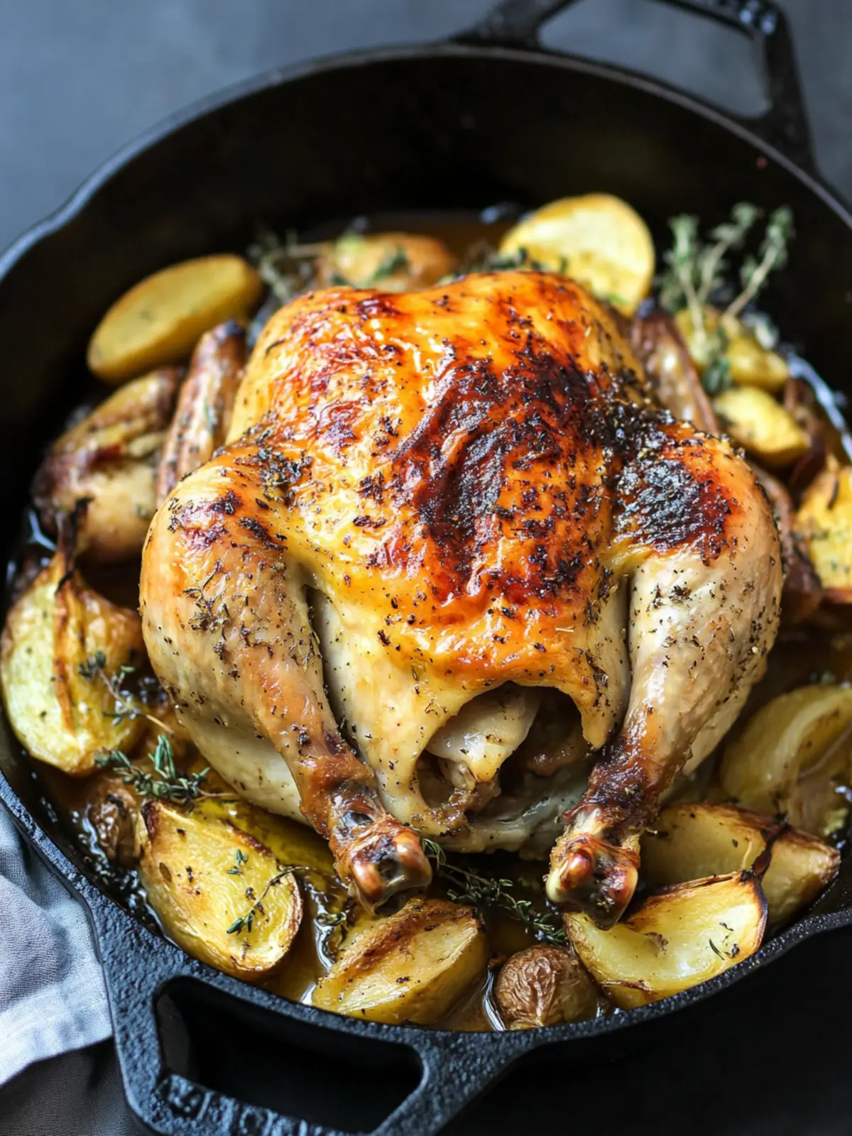 Savory Easy Cast Iron Whole Roasted Chicken for Dinner Bliss 3 Easy Cast Iron Whole Roasted Chicken