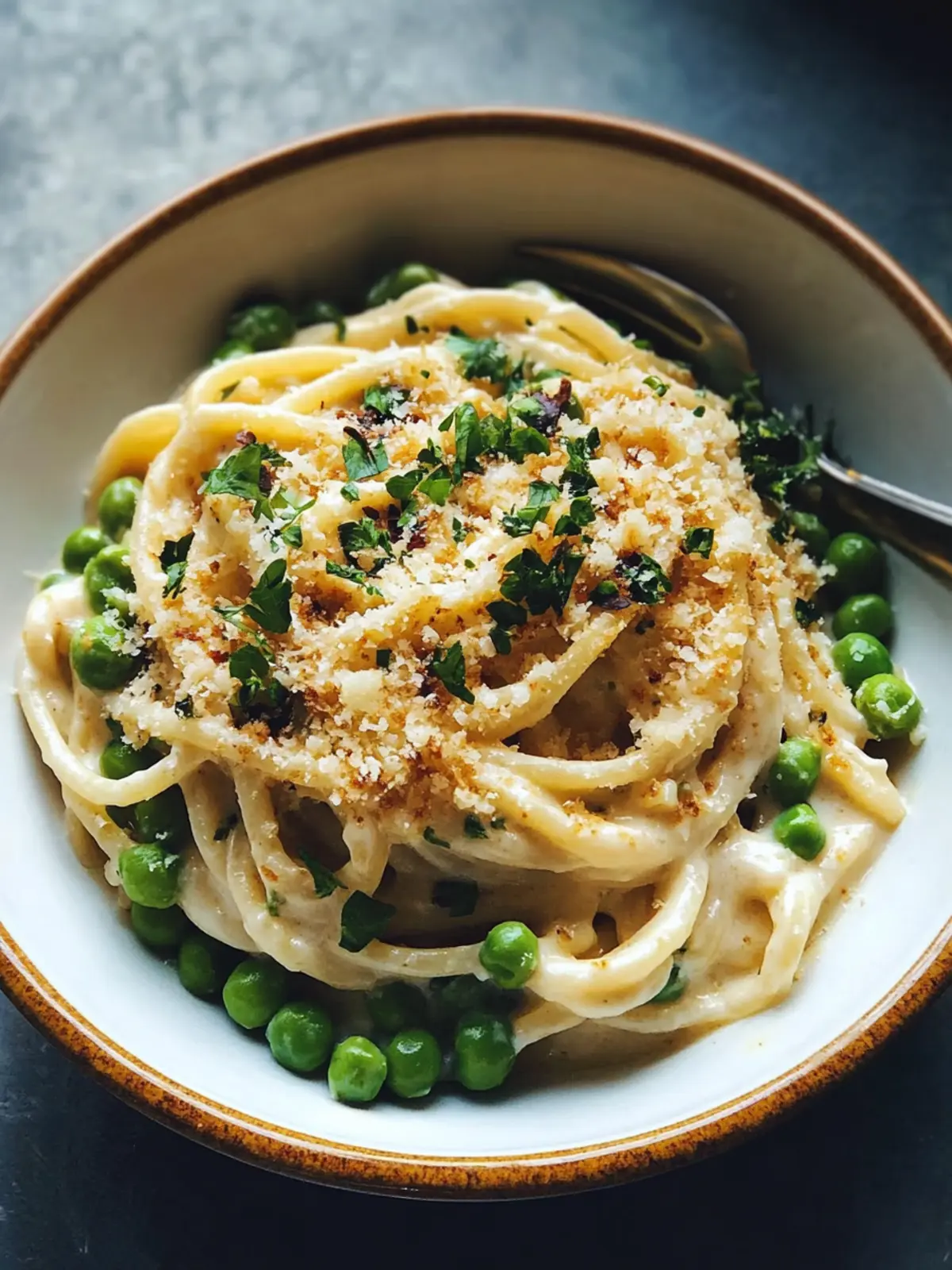 Garlic Cream Bucatini with Peas and Asparagus: Spring's Comfort Food 4 Garlic Cream Bucatini with Peas and Asparagus