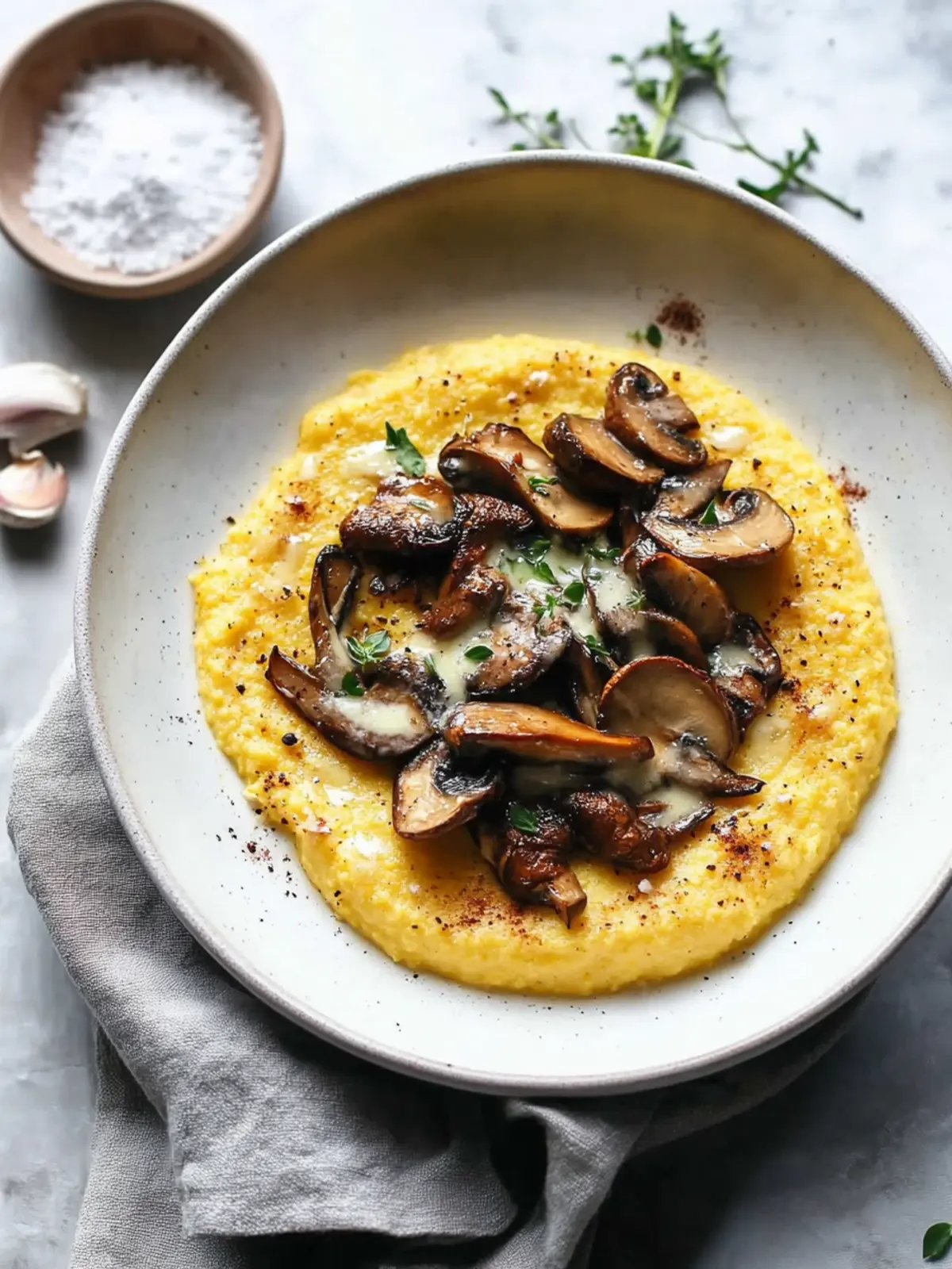 Creamy Vegan Polenta with Roasted Mushrooms to Savor Tonight 4 Vegan Polenta With Roasted Mushrooms