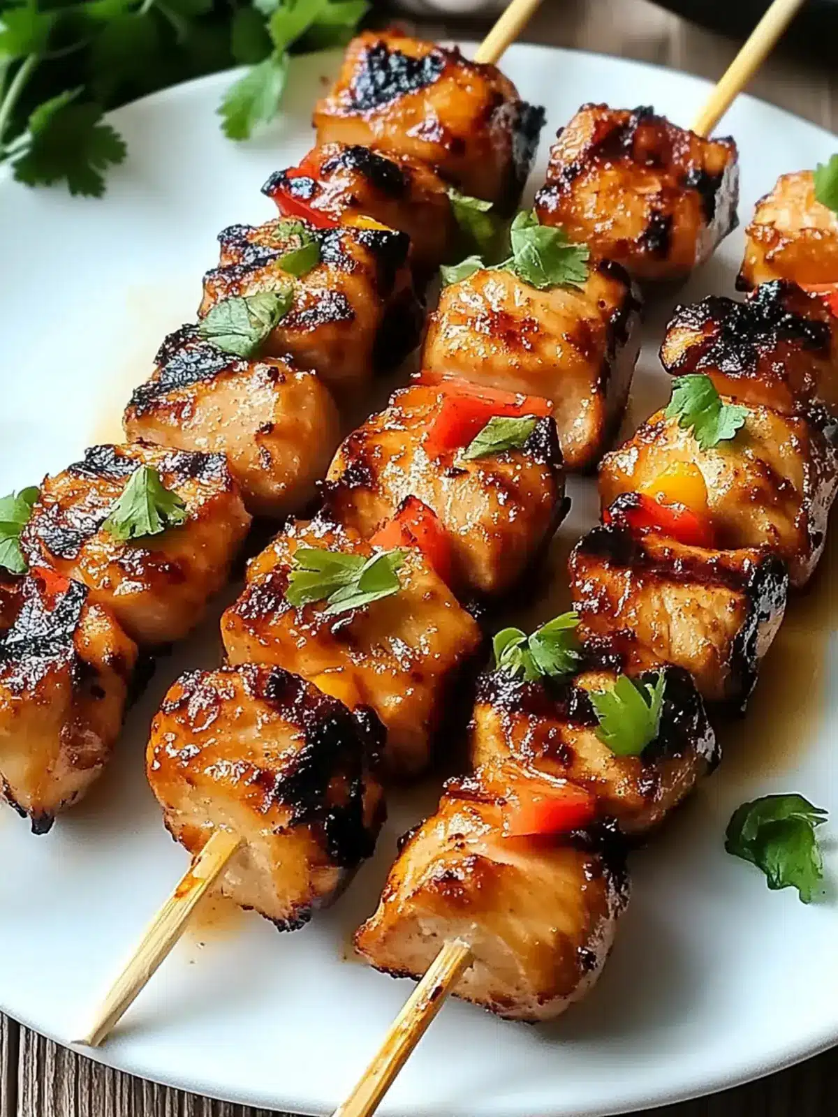 Tropical Grilled Thai Coconut Chicken Skewers for Easy Feasting 2 Tropical Grilled Thai Coconut Chicken Skewers