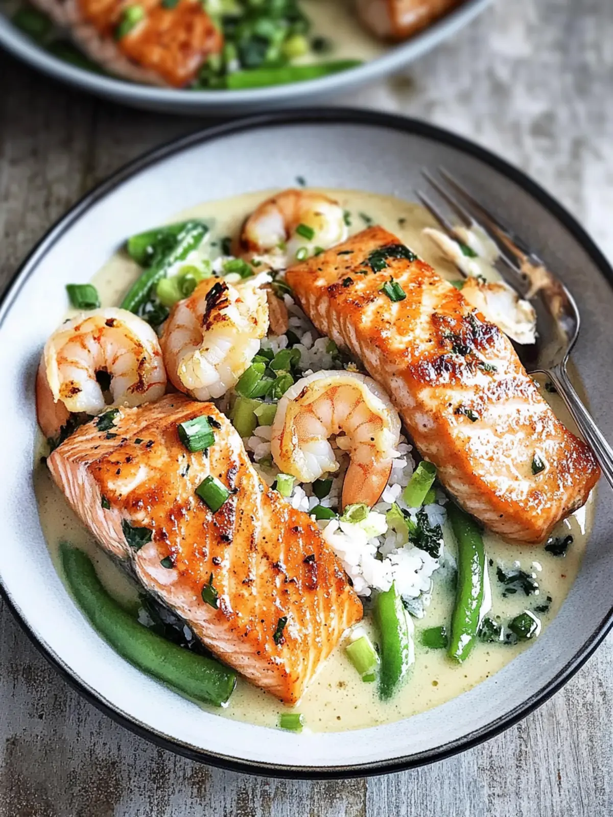 Coconut Miso Salmon with Shrimp: Easy One-Pan Delight 2 Coconut Miso Salmon with Shrimp