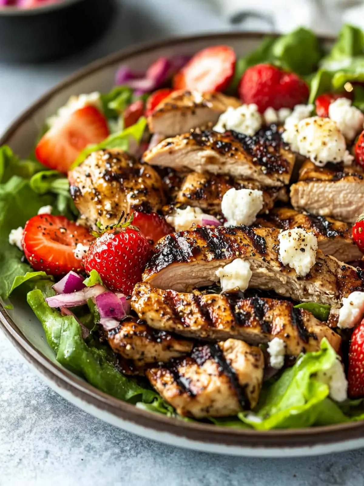 Balsamic Grilled Chicken Salad with Strawberries and Goat Cheese Bliss 5 Balsamic Grilled Chicken Salad with Strawberries and Goat Cheese