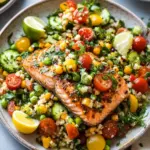 Delicious Mediterranean Salmon with Fresh Salad Delight 8 Mediterranean Salmon