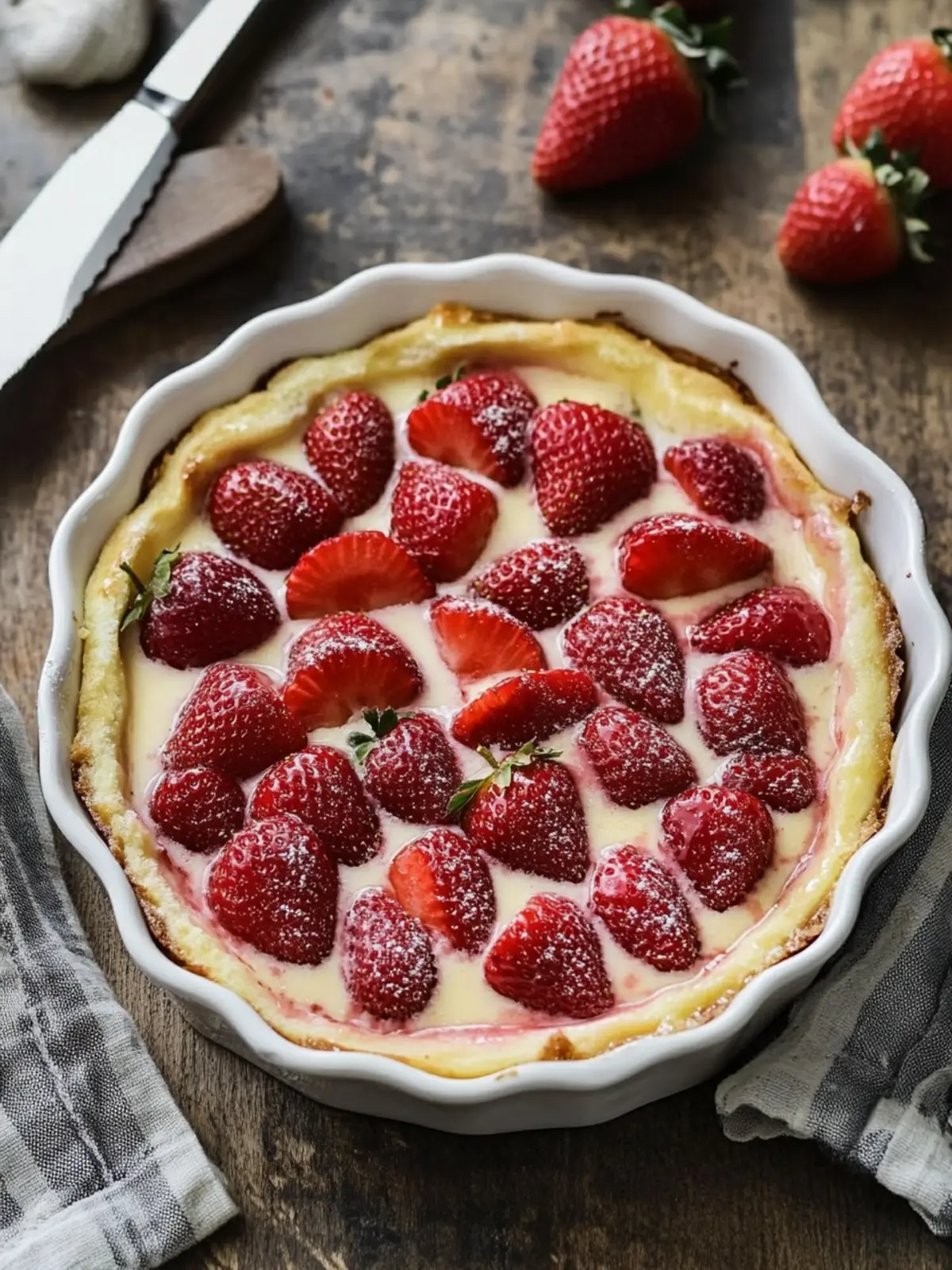Delightful Strawberry Flaugnarde: Easy French Dessert Magic 2 Strawberry Flaugnarde