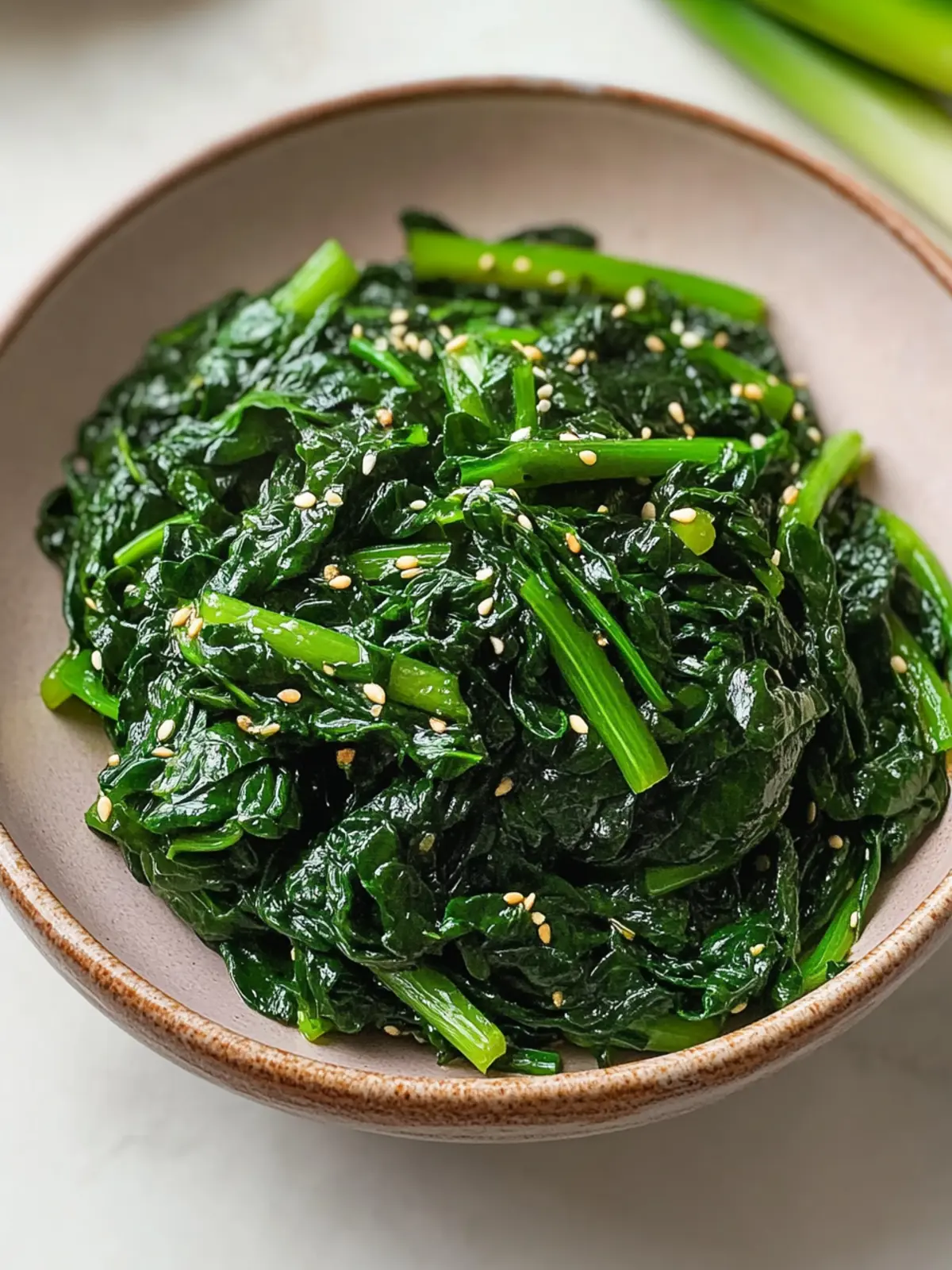 Delicious Korean Spinach Side Dish in Just 10 Minutes 3 Korean Spinach Side Dish