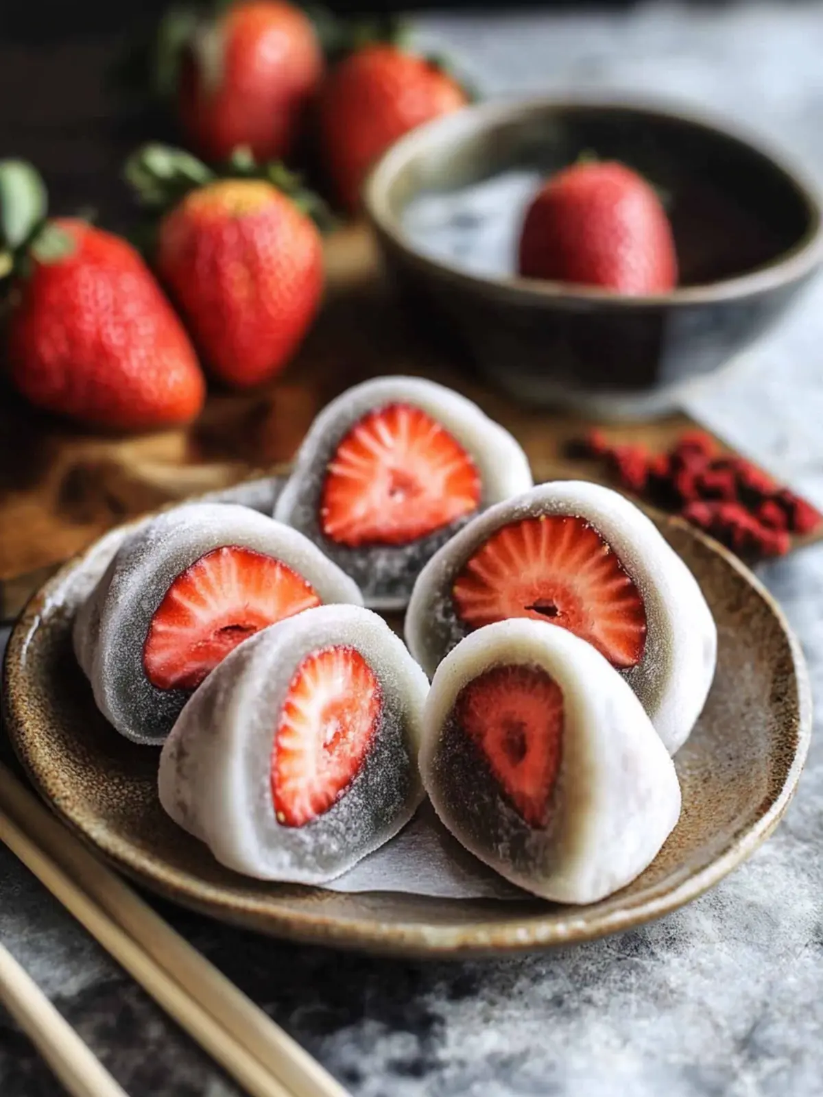 Delicious Strawberry Stuffed Mochi (Ichigo Daifuku) Made Easy 5 Strawberry Stuffed Mochi (Ichigo Daifuku)