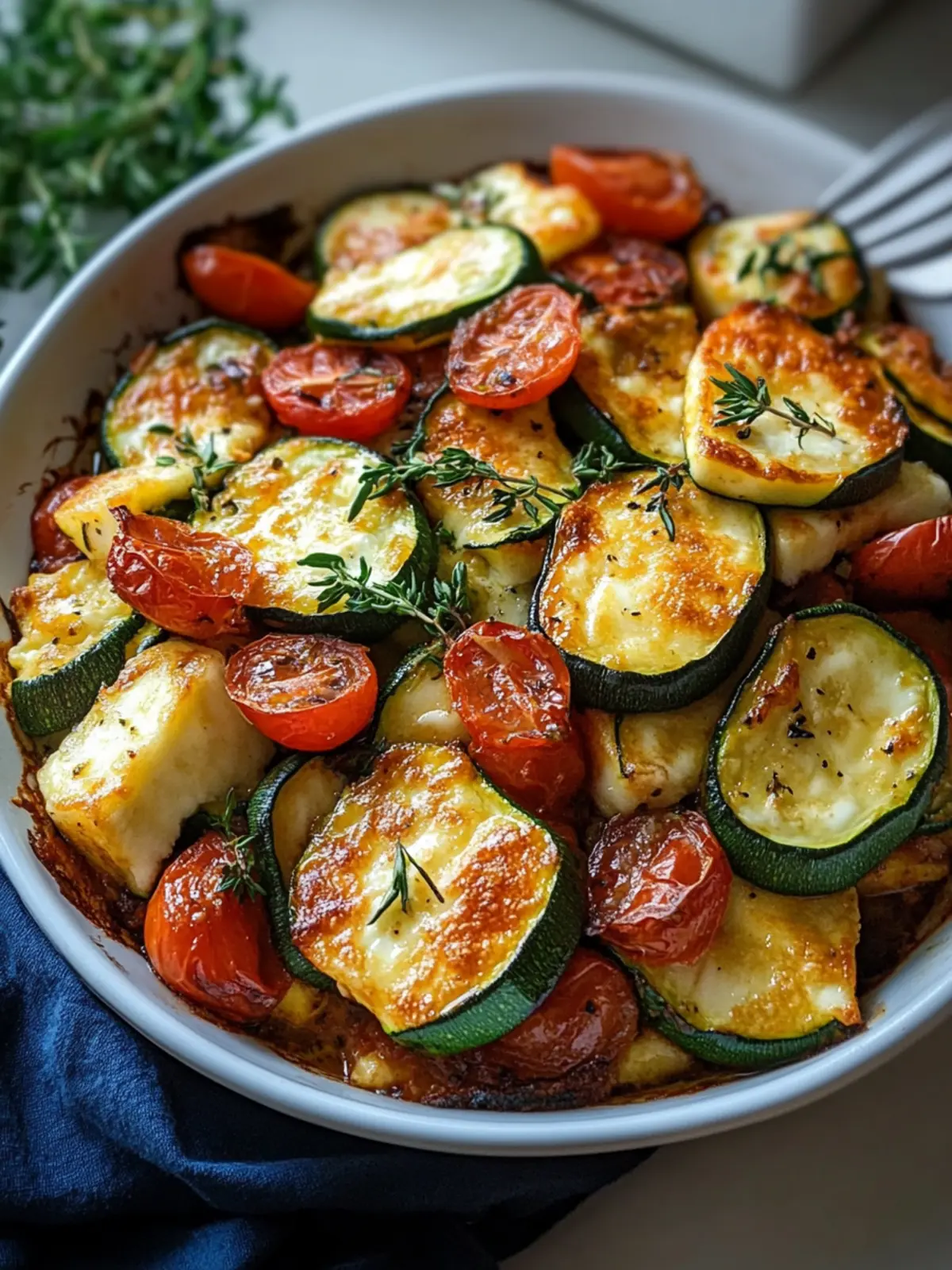 Savory Mediterranean Zucchini and Halloumi Bake You'll Love 2 Savory Mediterranean Zucchini and Halloumi Bake